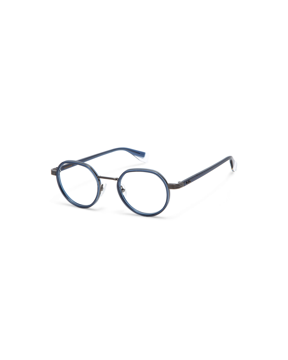 CURIE: Redondas Acetato-Metal Azul optical glasses by GIGI STUDIOS 6137