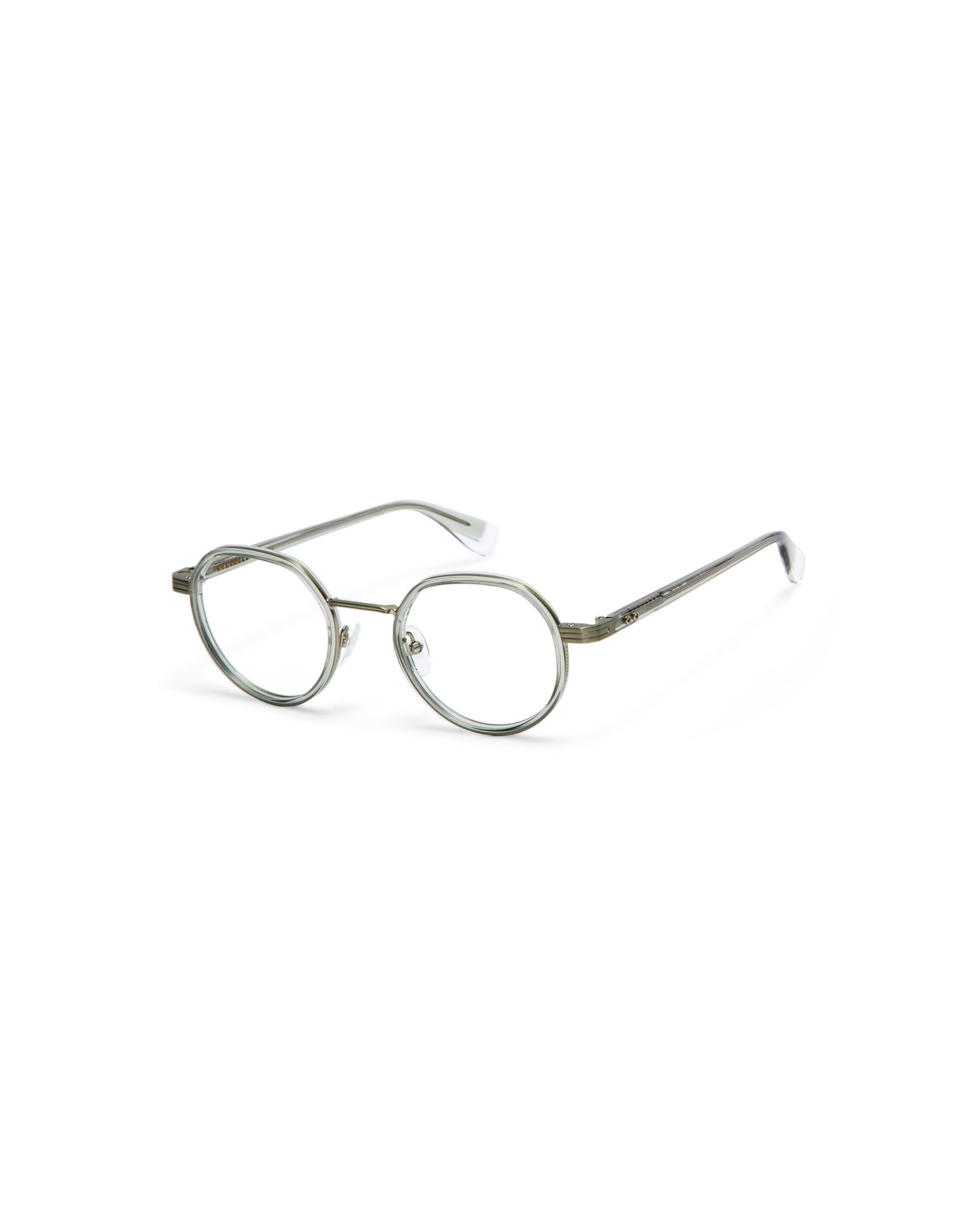 CURIE: Redondas Acetato-Metal Verde optical glasses by GIGI STUDIOS 6139