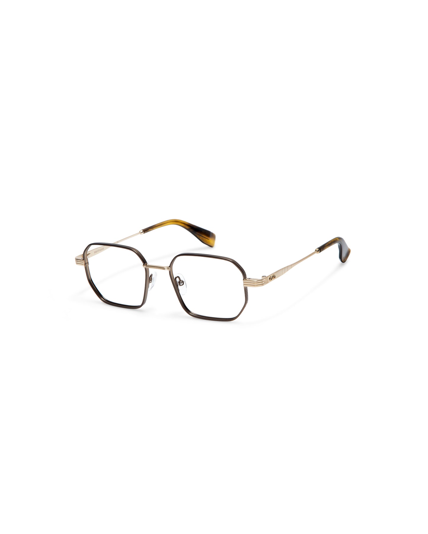 NEWTON: Cuadrada Metal Marrón optical glasses by GIGI STUDIOS 6153