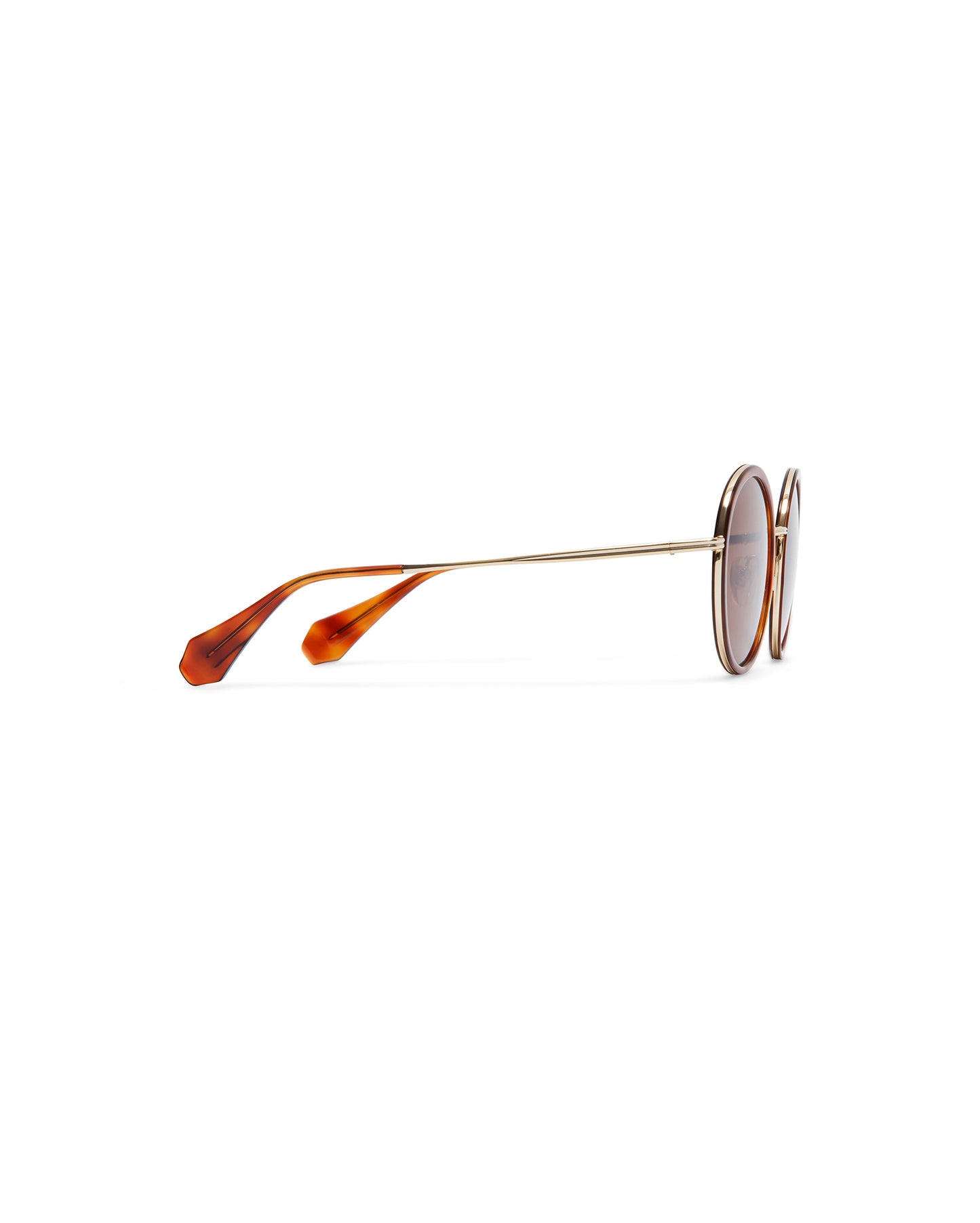 PAIGE : Redondas Acetato-Metal Marrón sunglasses by GIGI STUDIOS 5457