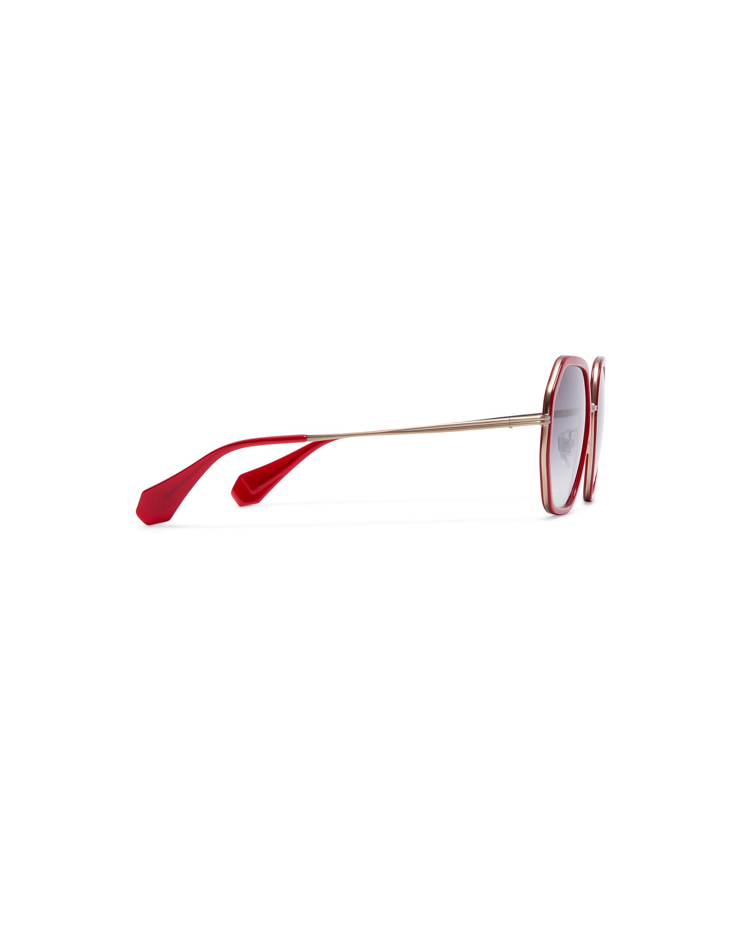 CARMELA: Cuadrada Acetato-Metal Rojo sunglasses by GIGI STUDIOS 718