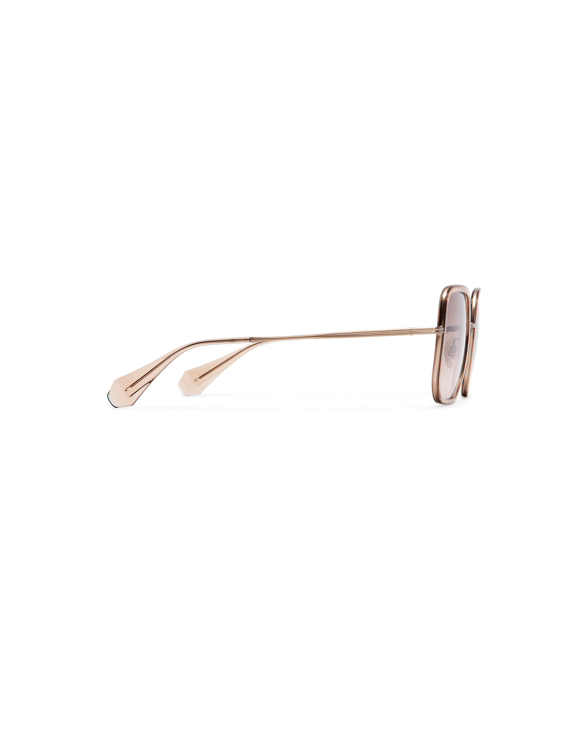 AUDREY: Cuadrada Acetato-Metal Marrón sunglasses by GIGI STUDIOS 722