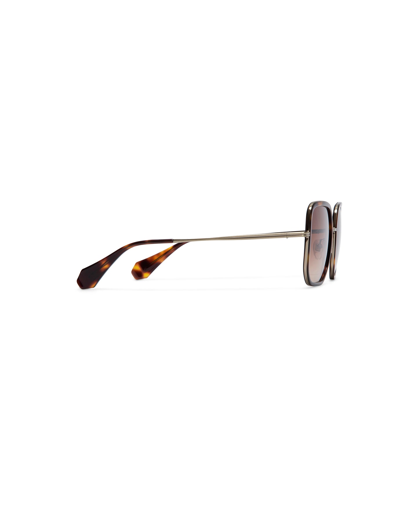 AUDREY: Cuadrada Acetato-Metal Havana sunglasses by GIGI STUDIOS 728
