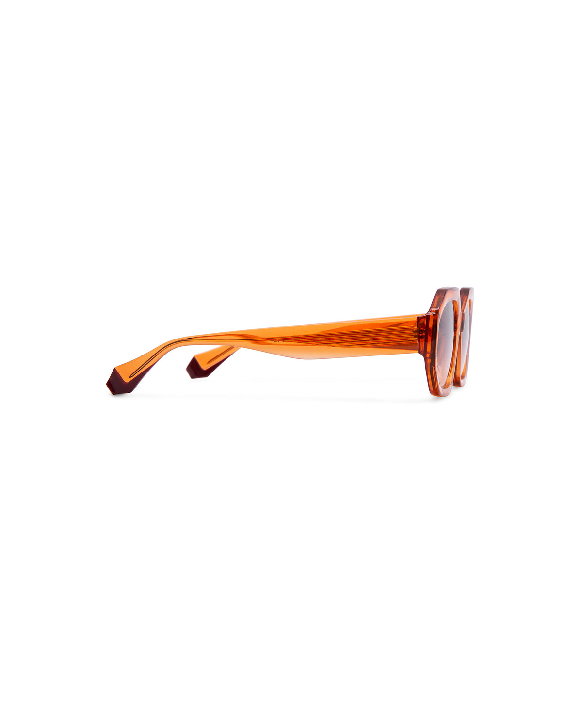 CITRUS: Geométricas Acetato Orange sunglasses by GIGI STUDIOS 980