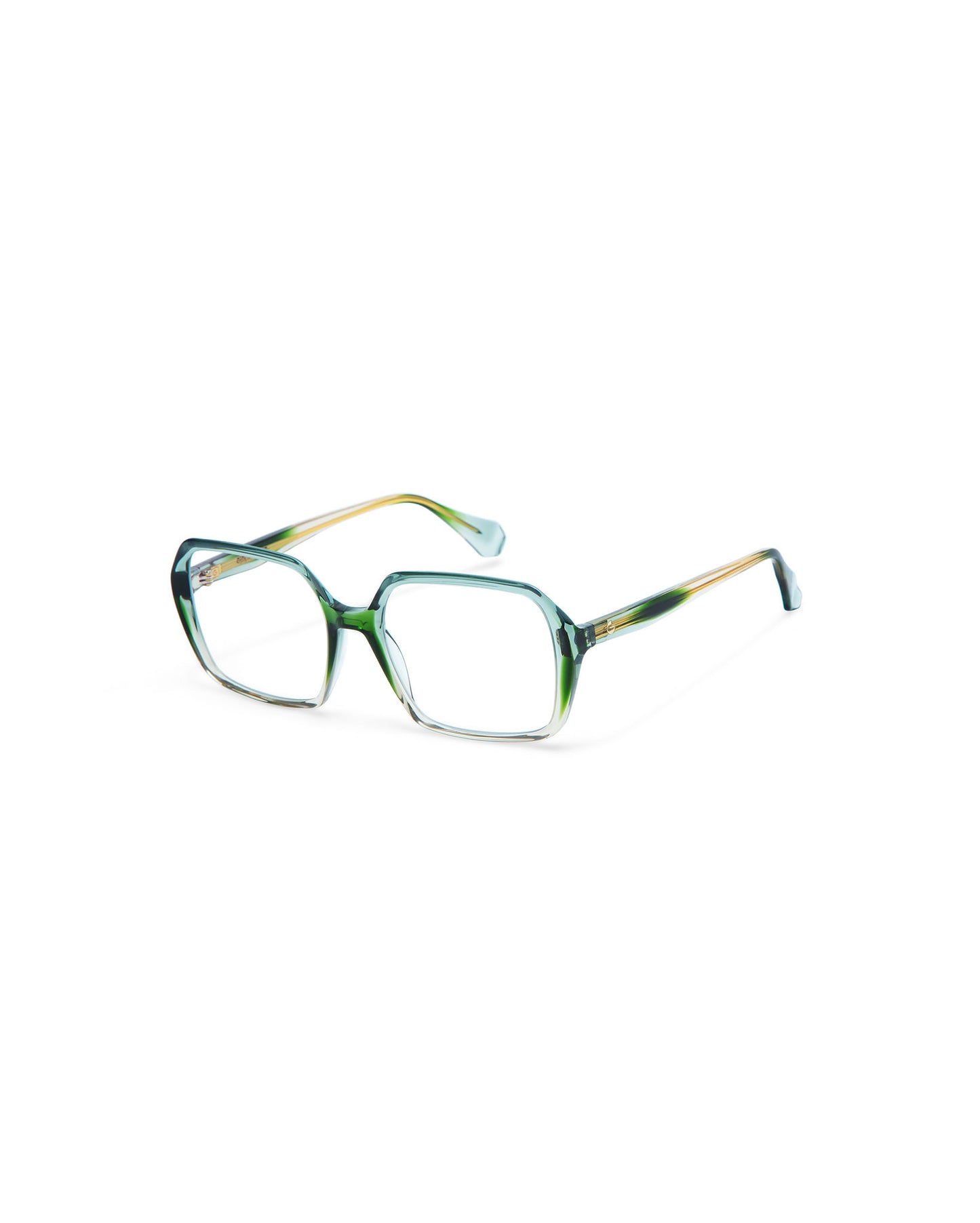 NICOLETTA: Cuadrada Acetato Verde optical glasses by GIGI STUDIOS 3150