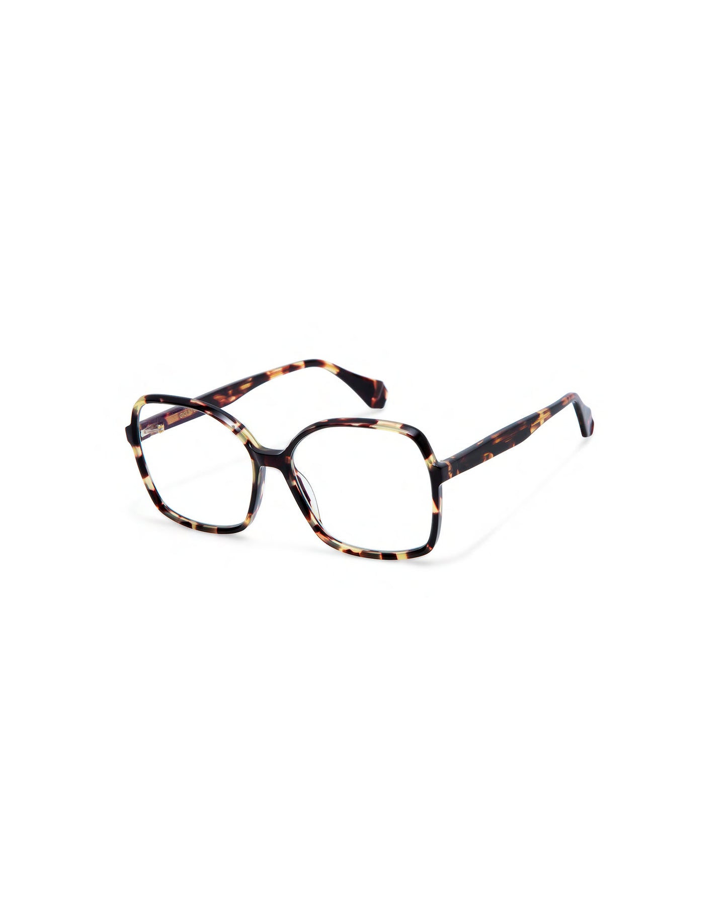 ELVIRA: Geométricas Acetato Havana optical glasses by GIGI STUDIOS 3899