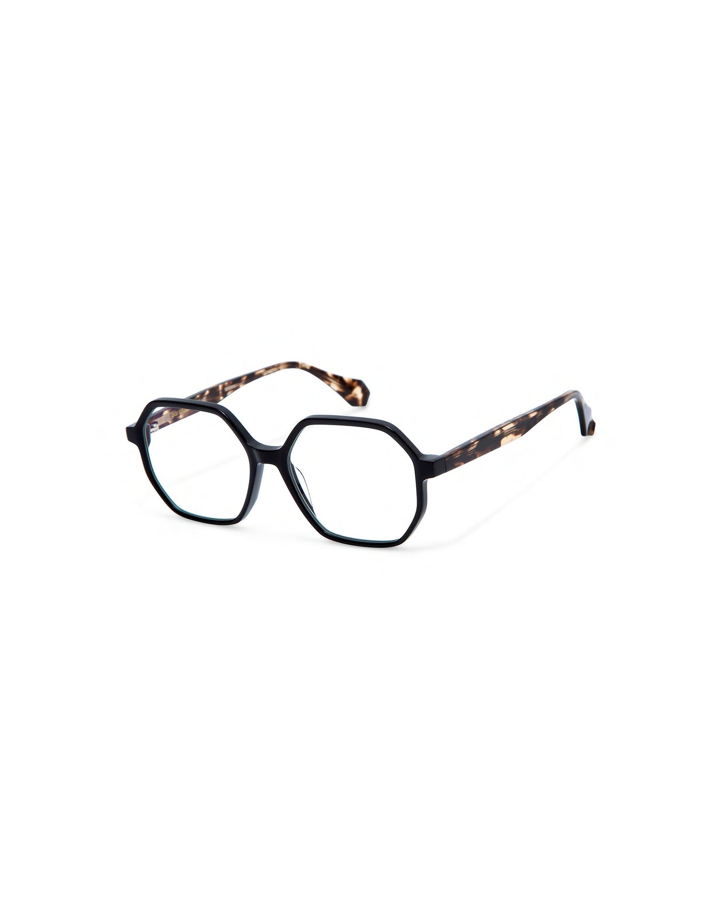 ENRICA: Geométricas Acetato Noir optical glasses by GIGI STUDIOS 3911