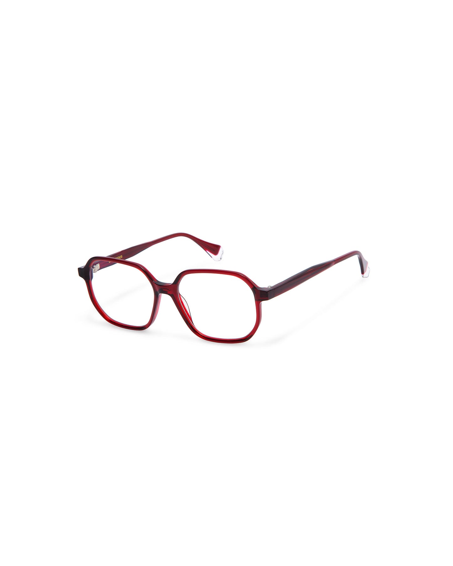 MONIKA: Geométricas Acetato Rojo optical glasses by GIGI STUDIOS 3998