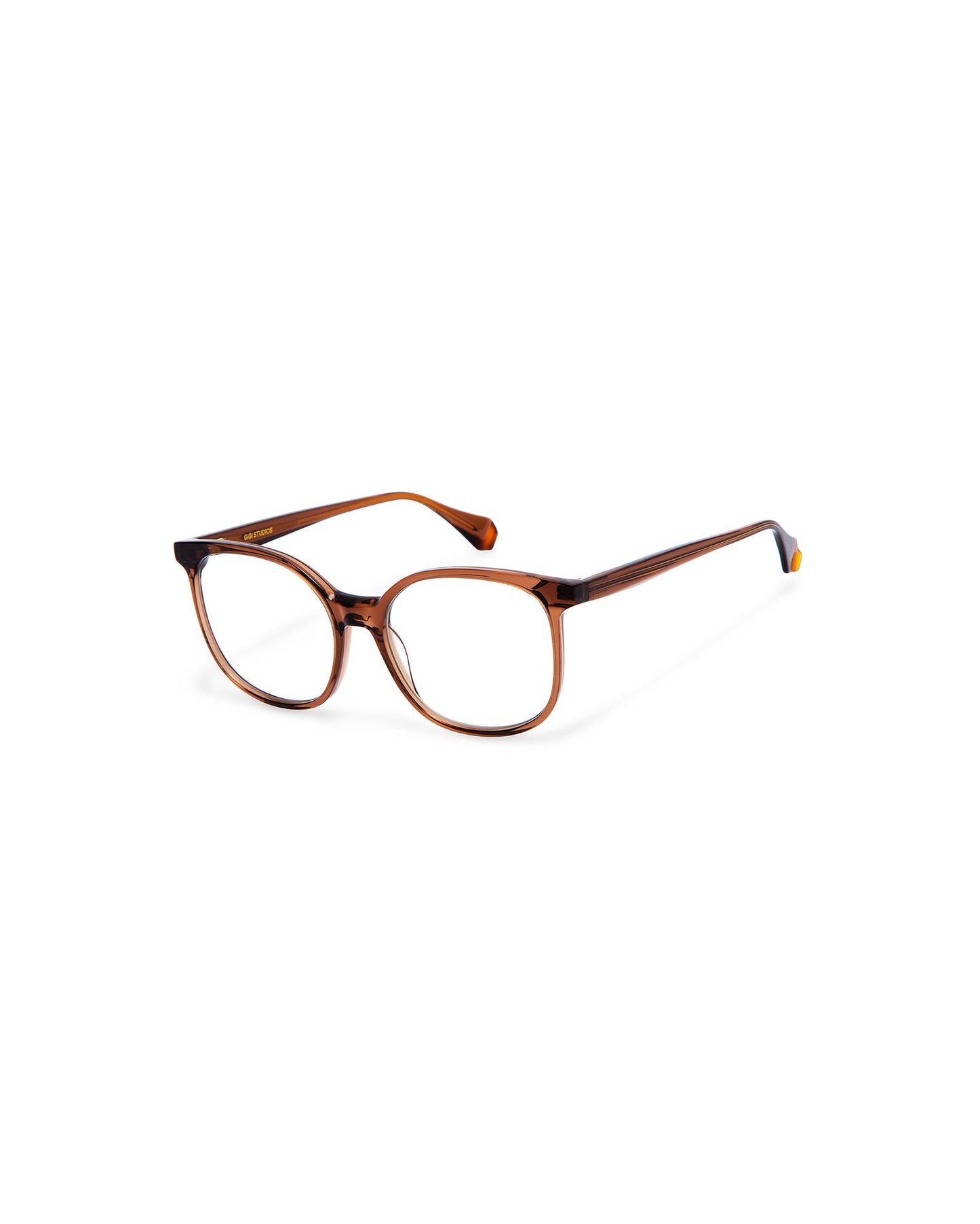 TANJA: Cuadrada Acetato Marrón optical glasses by GIGI STUDIOS 4011