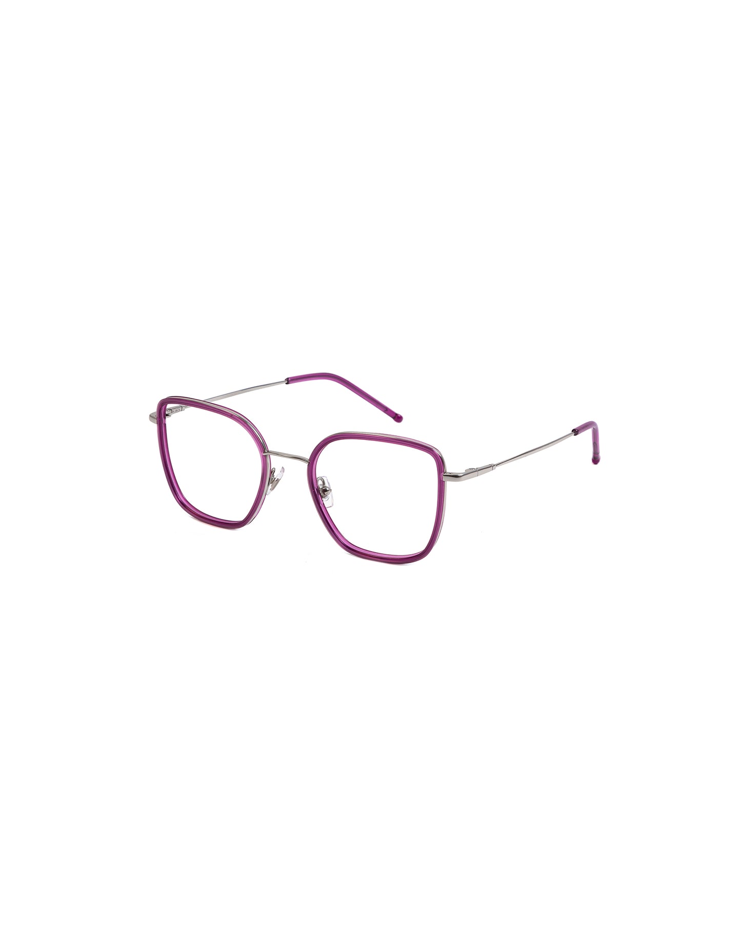 ARABELLA: Cuadrada Titanio-Acetato Rojo optical glasses by GIGI STUDIOS 1113