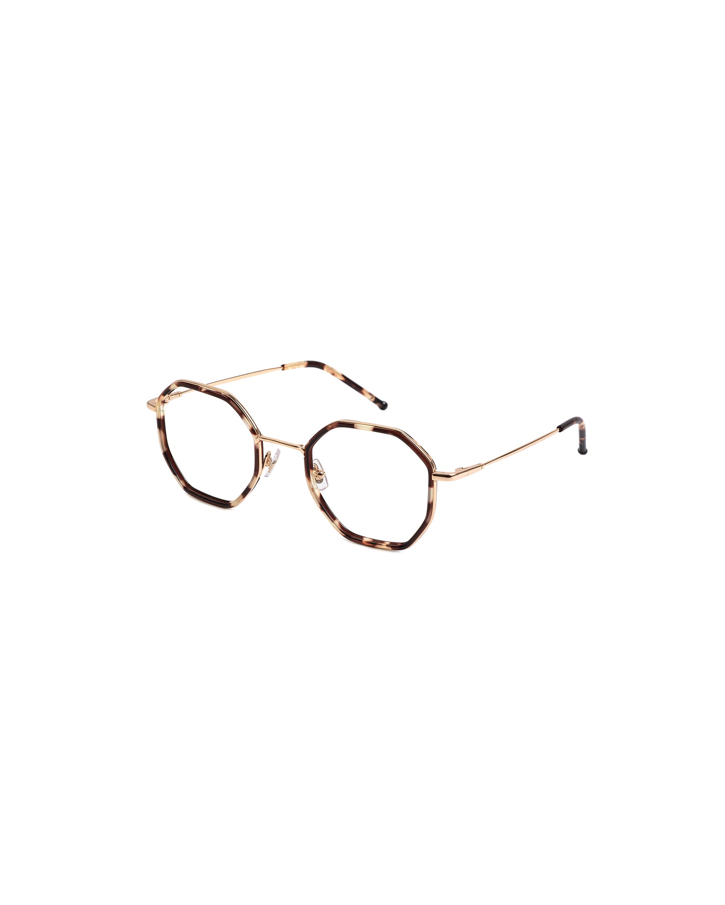 KAROL: Geométricas Titanio-Acetato Marrón optical glasses by GIGI STUDIOS 1117