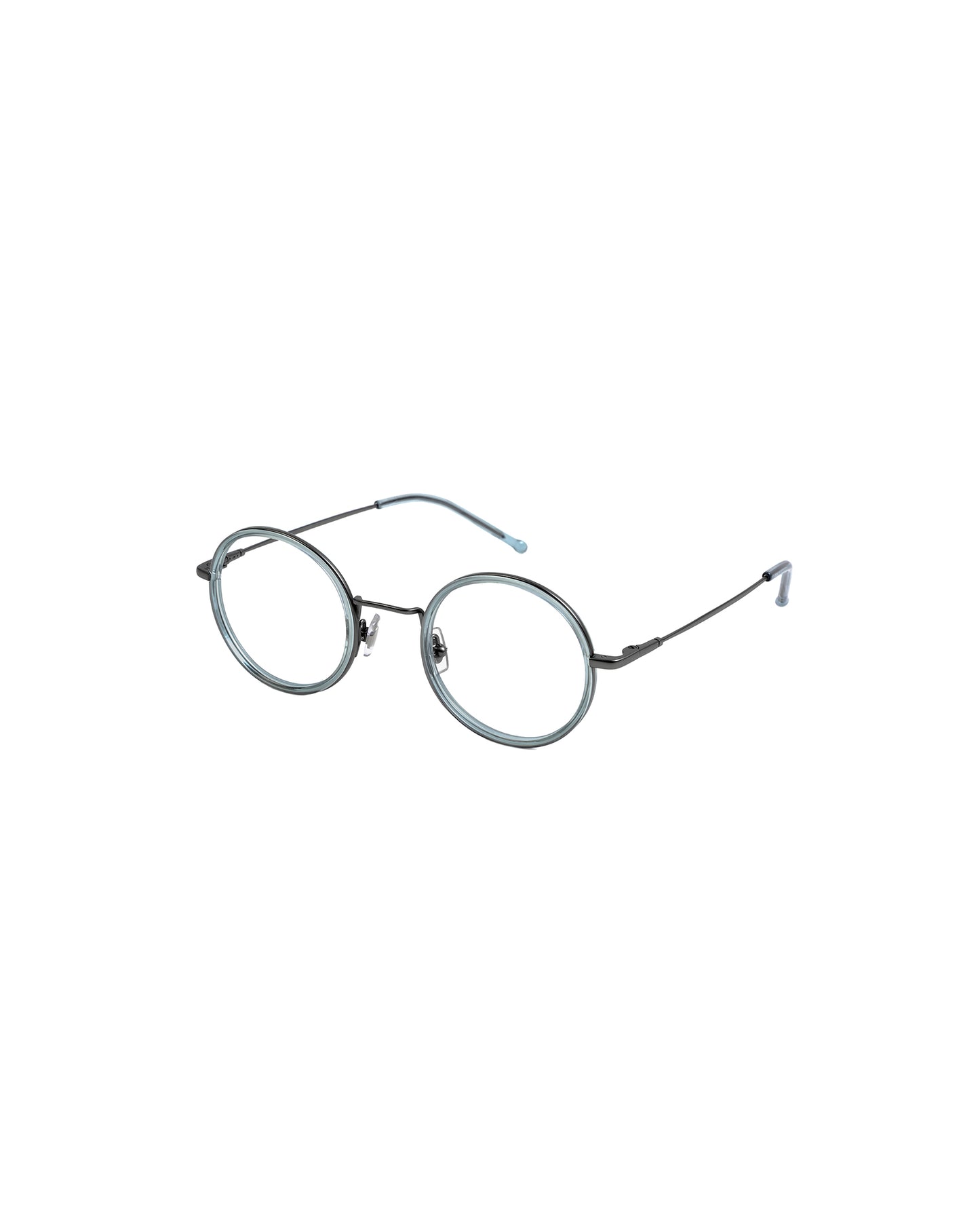 DELTA: Redondas Titanio-Acetato Verde optical glasses by GIGI STUDIOS 1127