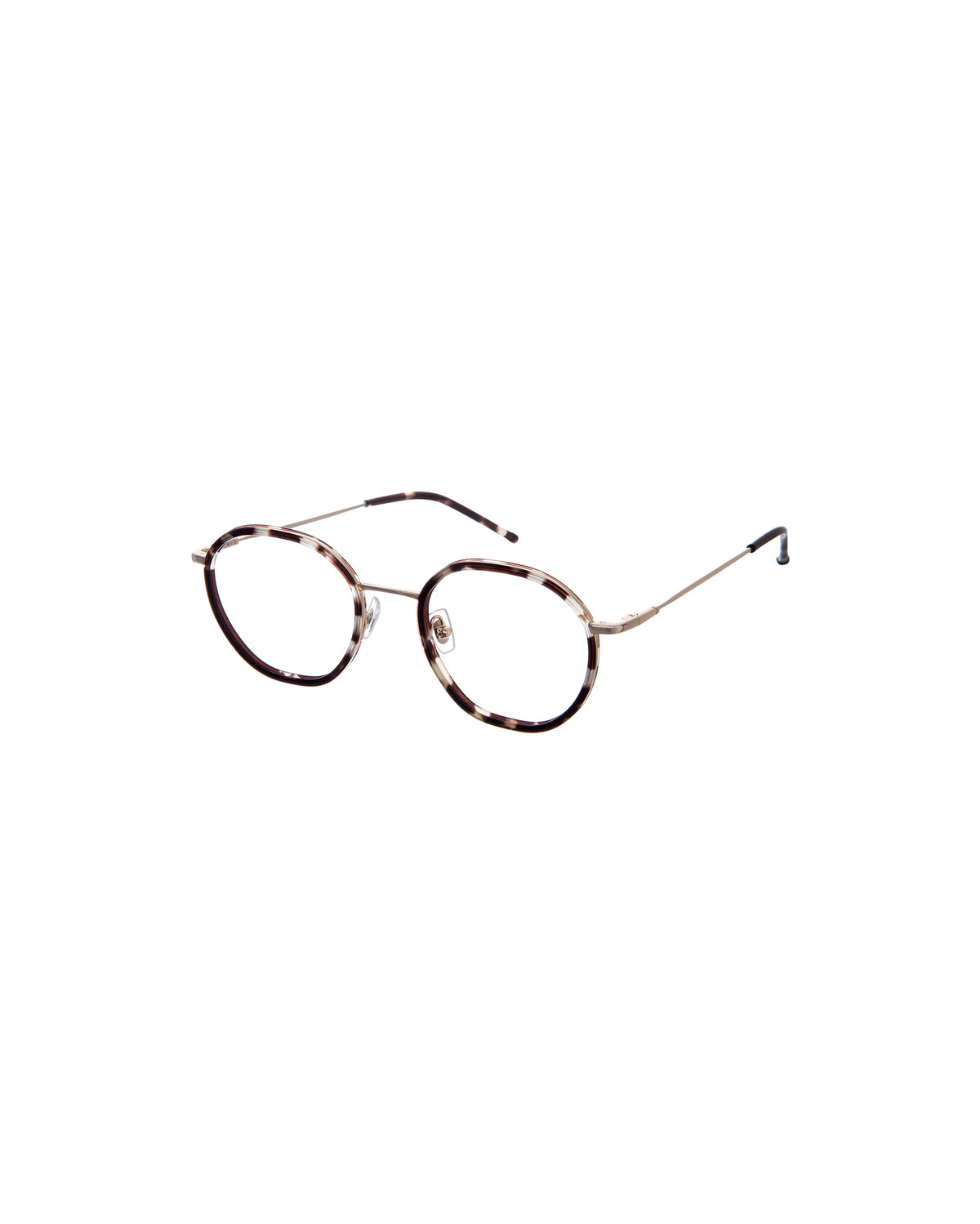 INDIA: Redondas Titanio-Acetato Marrón optical glasses by GIGI STUDIOS 1212