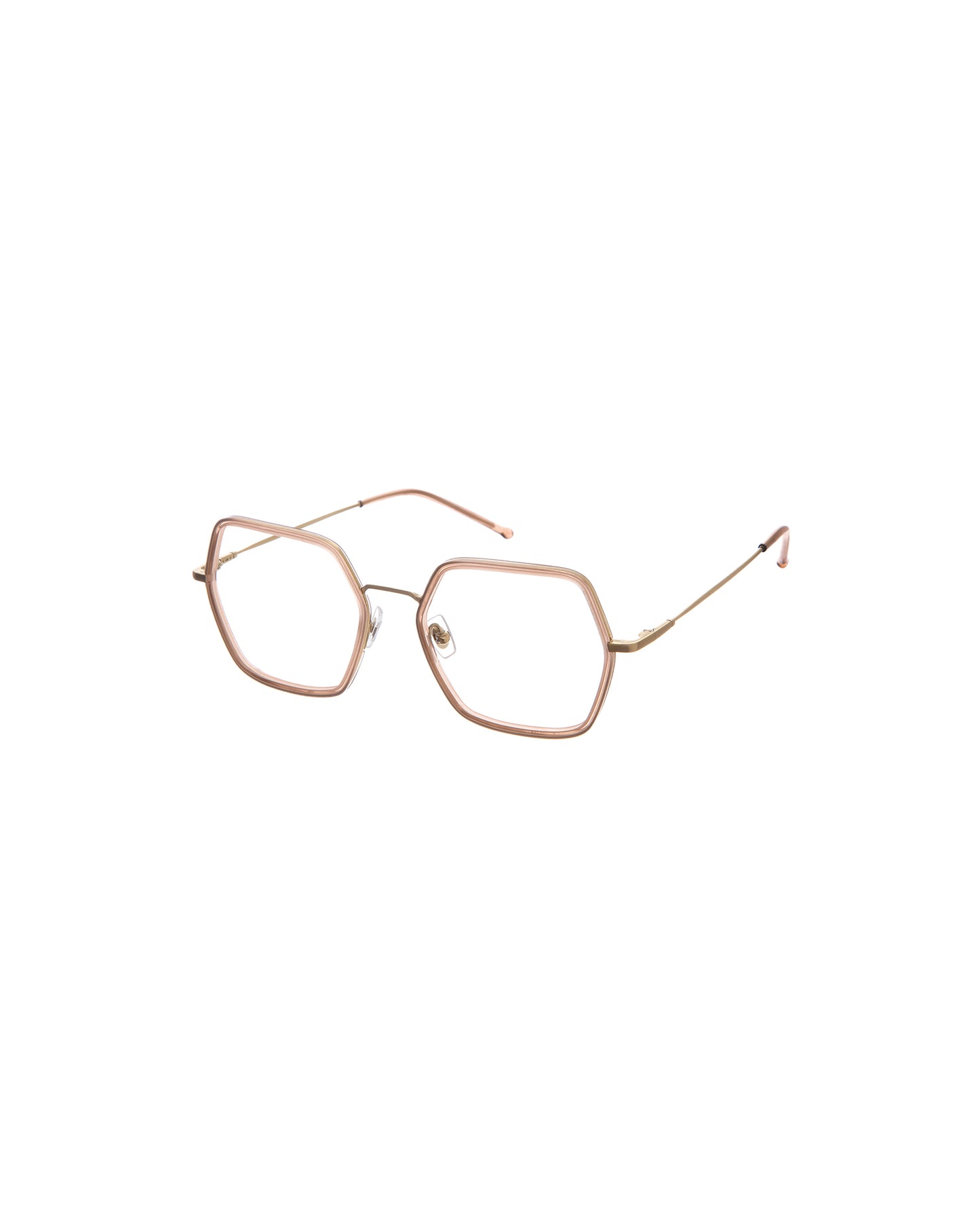 DASHA: Cuadrada Titanio-Acetato Marrón optical glasses by GIGI STUDIOS 1216