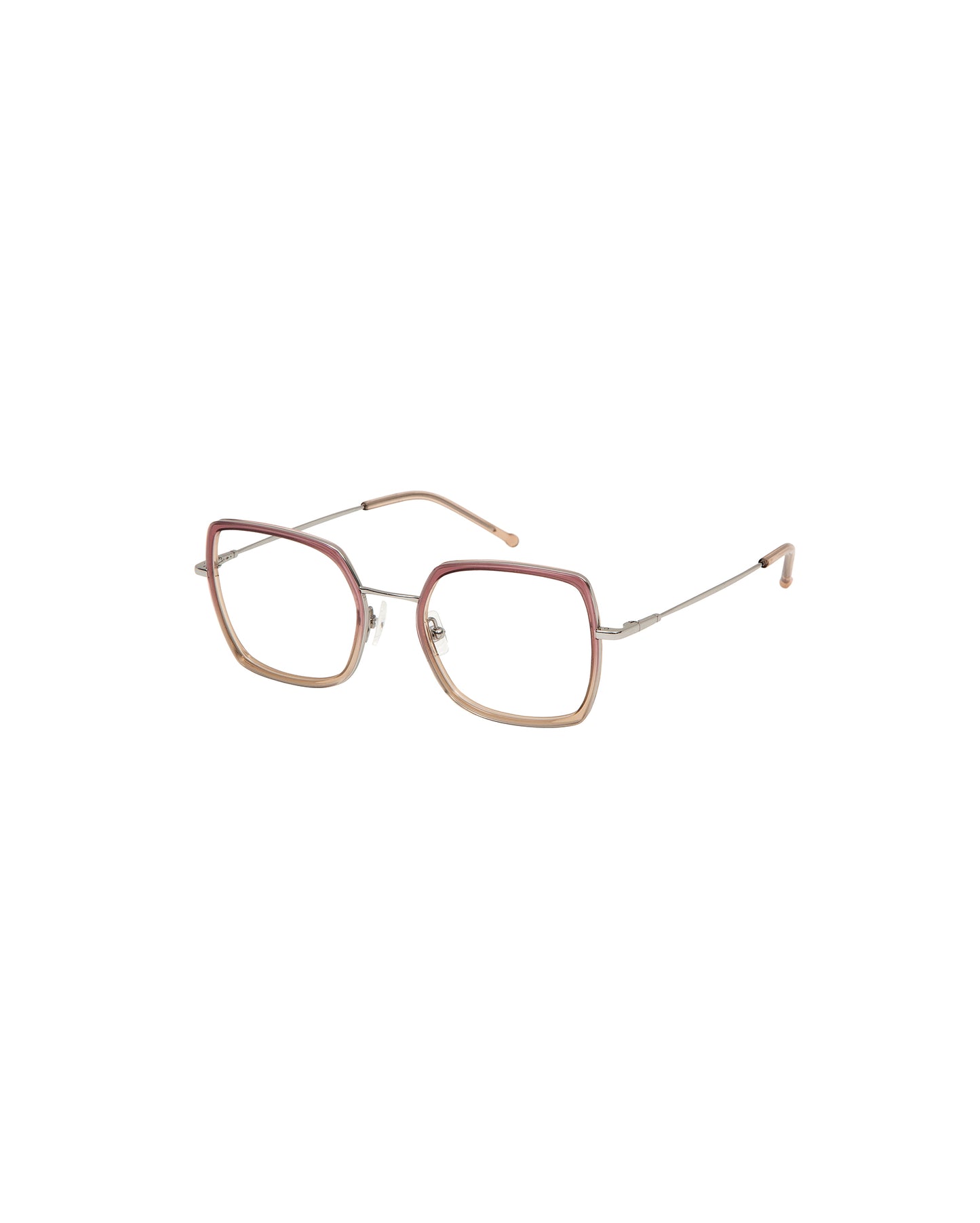 VIOLETA: Cuadrada Titanio-Acetato Rosa optical glasses by GIGI STUDIOS 1349