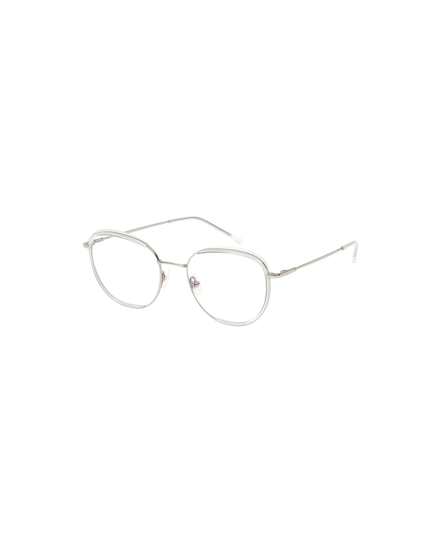 ABRIL: Cat Eye Titanio-Acetato Dark Silver optical glasses by GIGI STUDIOS 1357