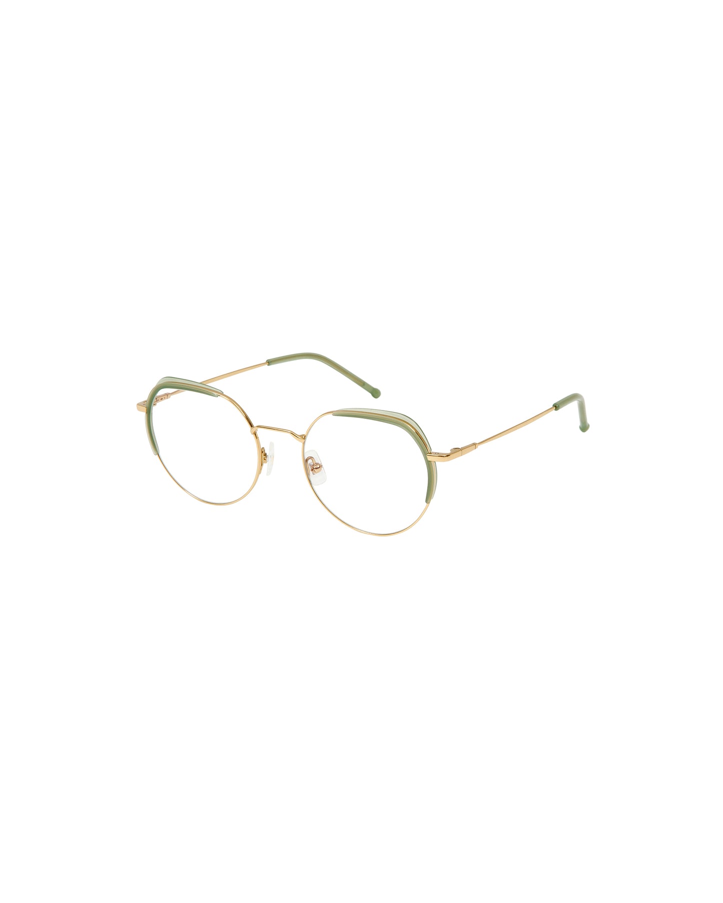 VEGA: Cat Eye Titanio-Acetato Verde optical glasses by GIGI STUDIOS 1365