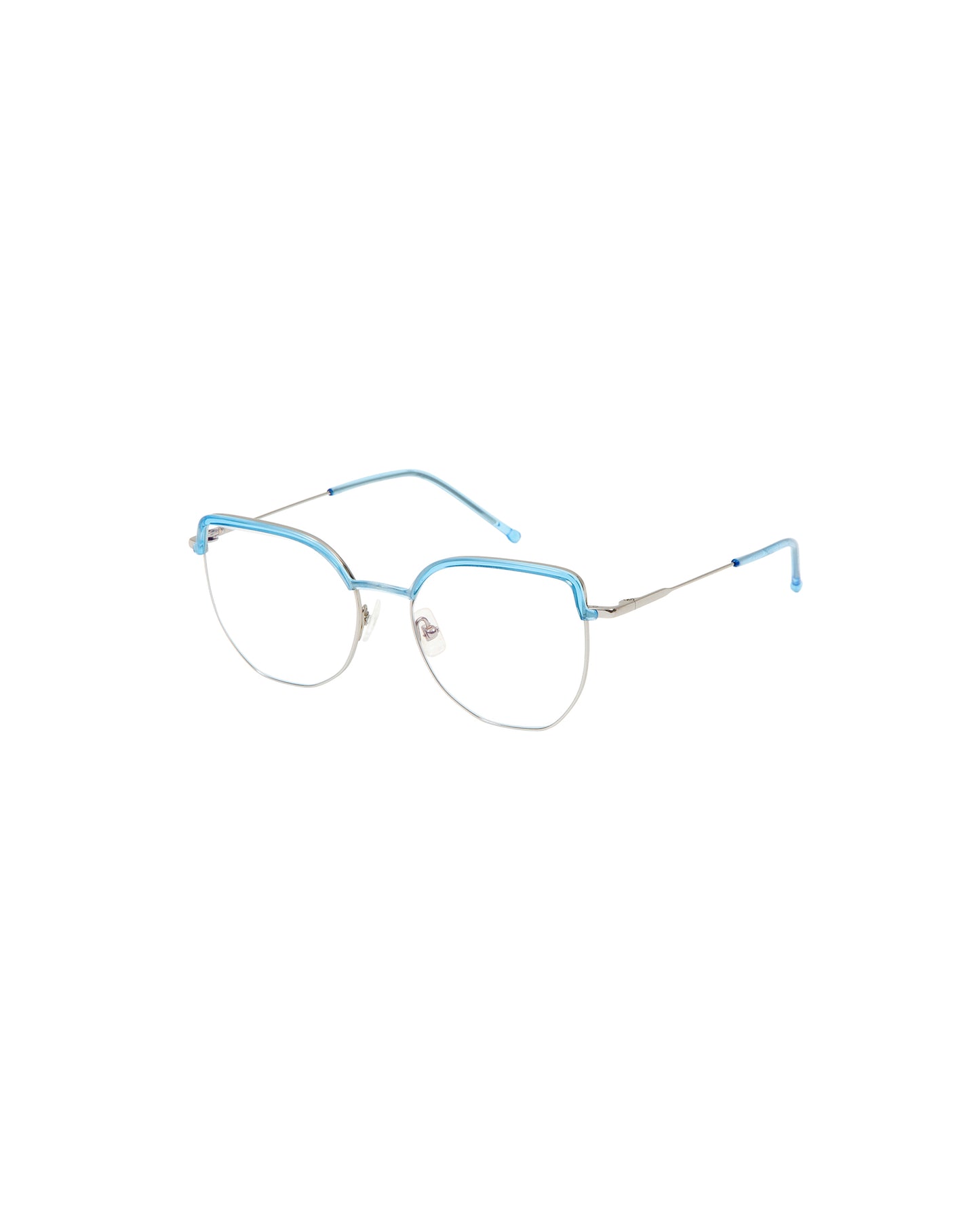 NARET: Cat Eye Titanio-Acetato Azul optical glasses by GIGI STUDIOS 1377