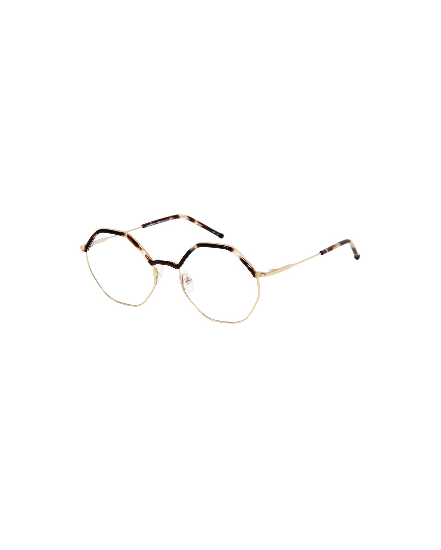 ESTELLE: Geométricas Titanio-Acetato Marrón optical glasses by GIGI STUDIOS 1420