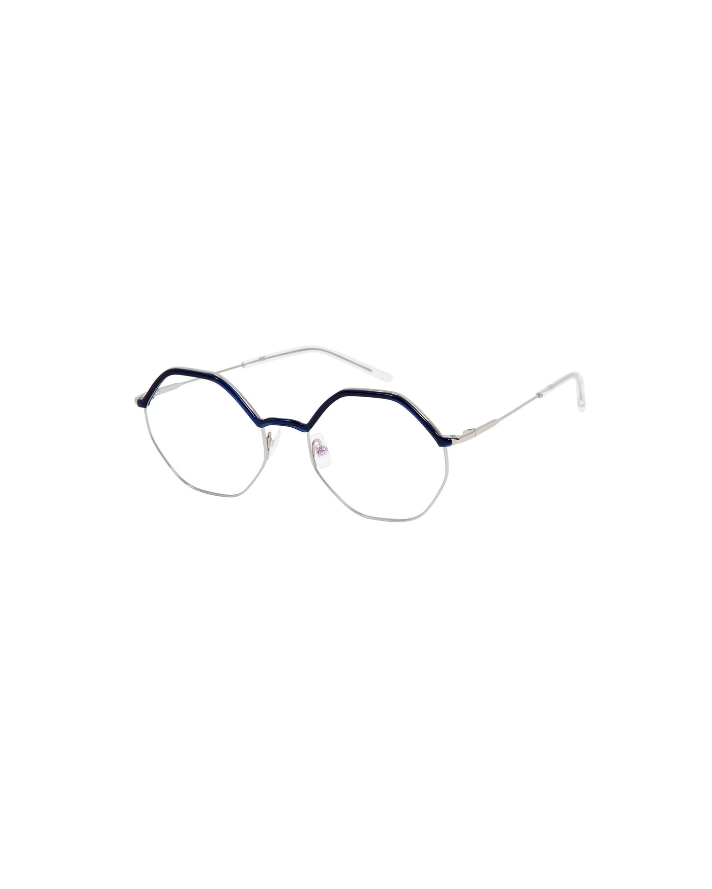 ESTELLE: Geométricas Titanio-Acetato Azul optical glasses by GIGI STUDIOS 1422