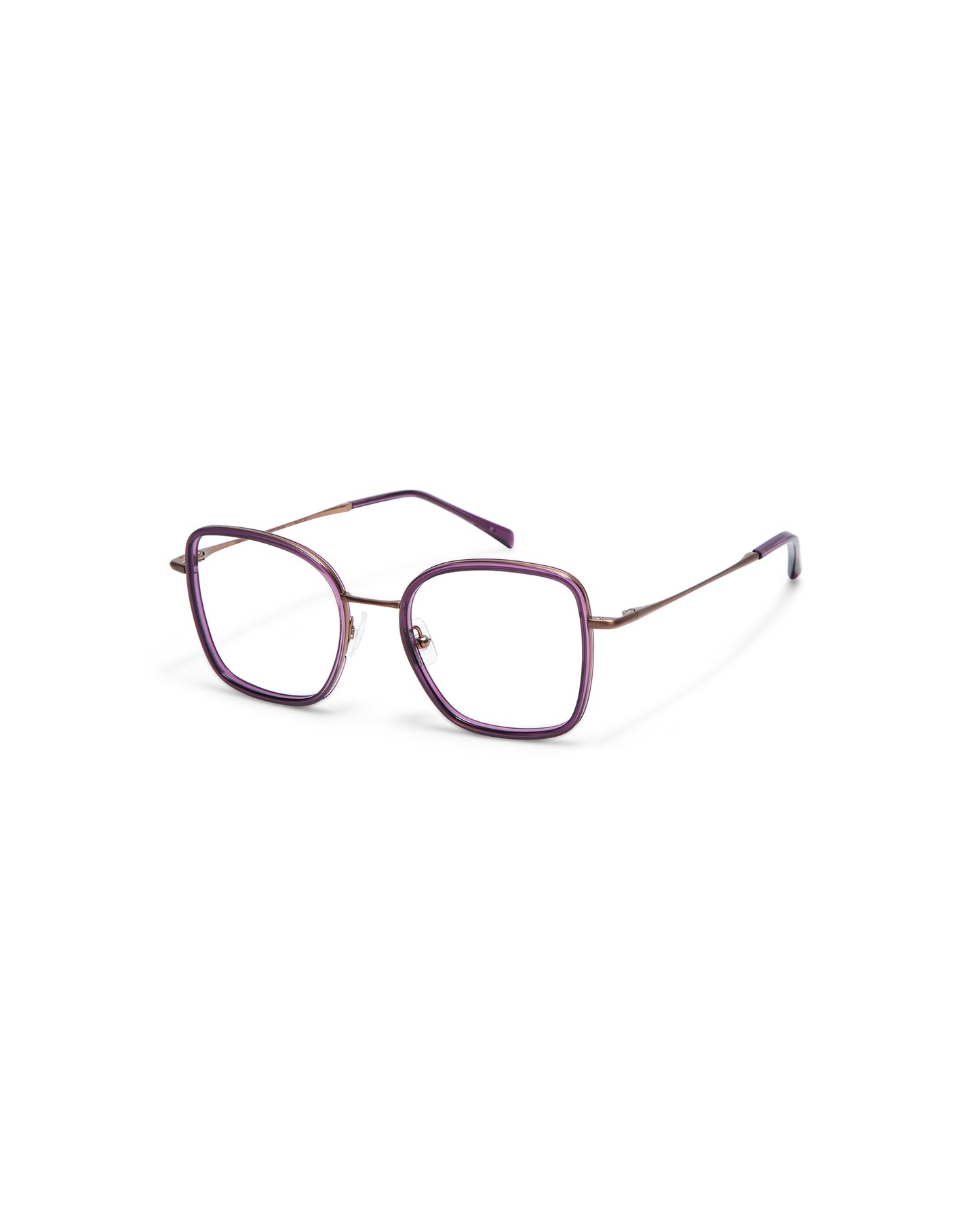 MELISSA: Cuadrada Titanio-Acetato Marrón optical glasses by GIGI STUDIOS 3731
