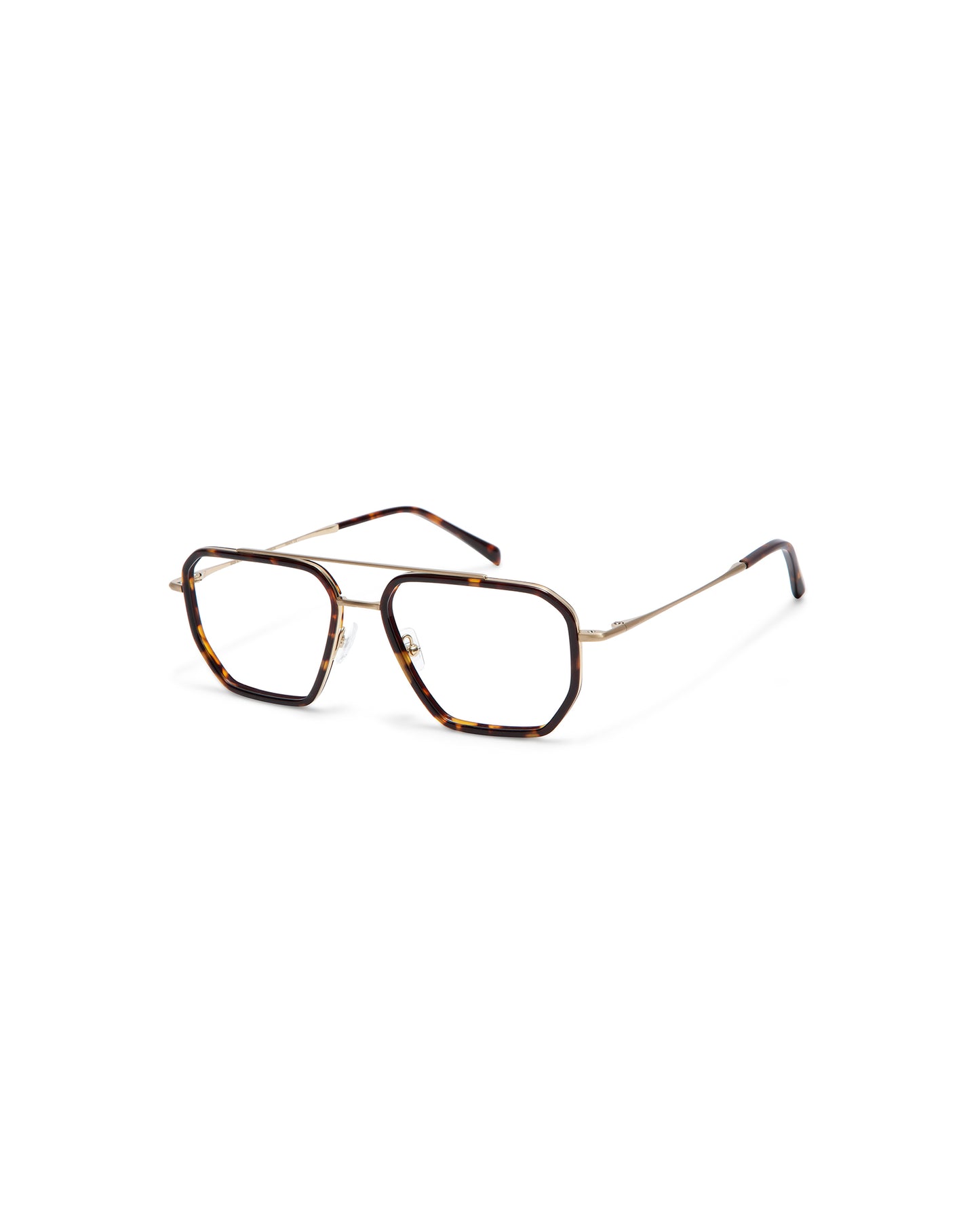 SARA: Aviador Titanio-Acetato Havana optical glasses by GIGI STUDIOS 3753