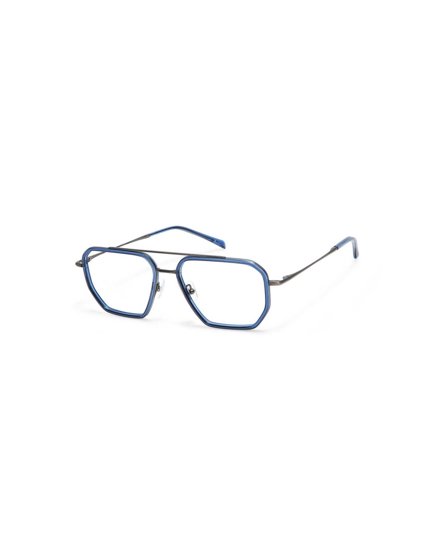 SARA: Aviador Titanio-Acetato Azul optical glasses by GIGI STUDIOS 3755