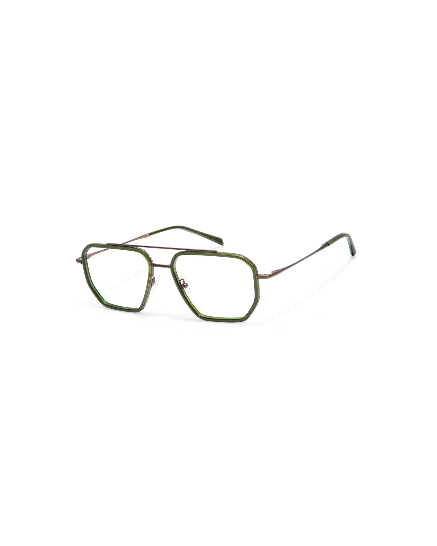 SARA: Aviador Titanio-Acetato Verde optical glasses by GIGI STUDIOS 3757