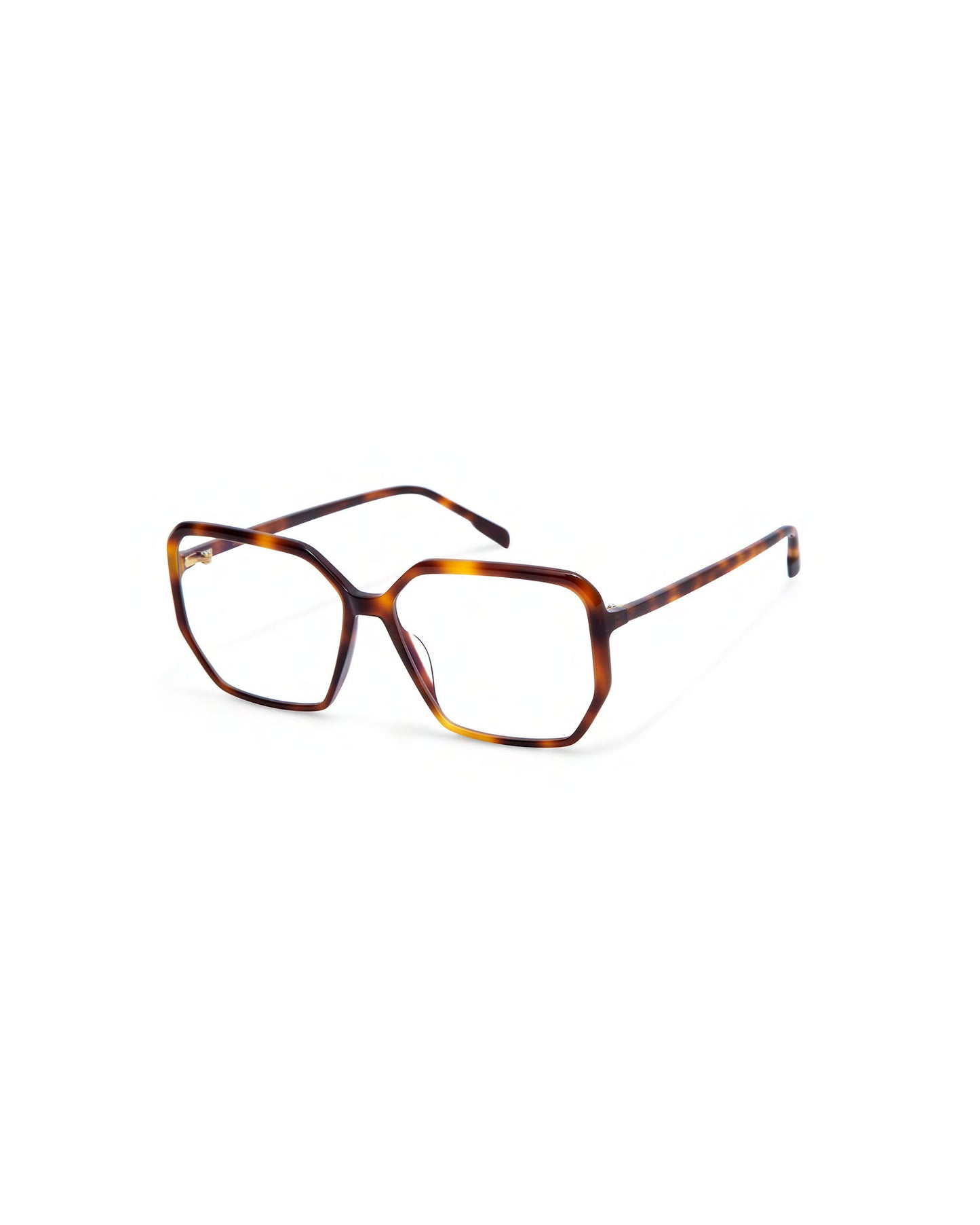 DENISA: Geométricas Acetato Havana optical glasses by GIGI STUDIOS 4069