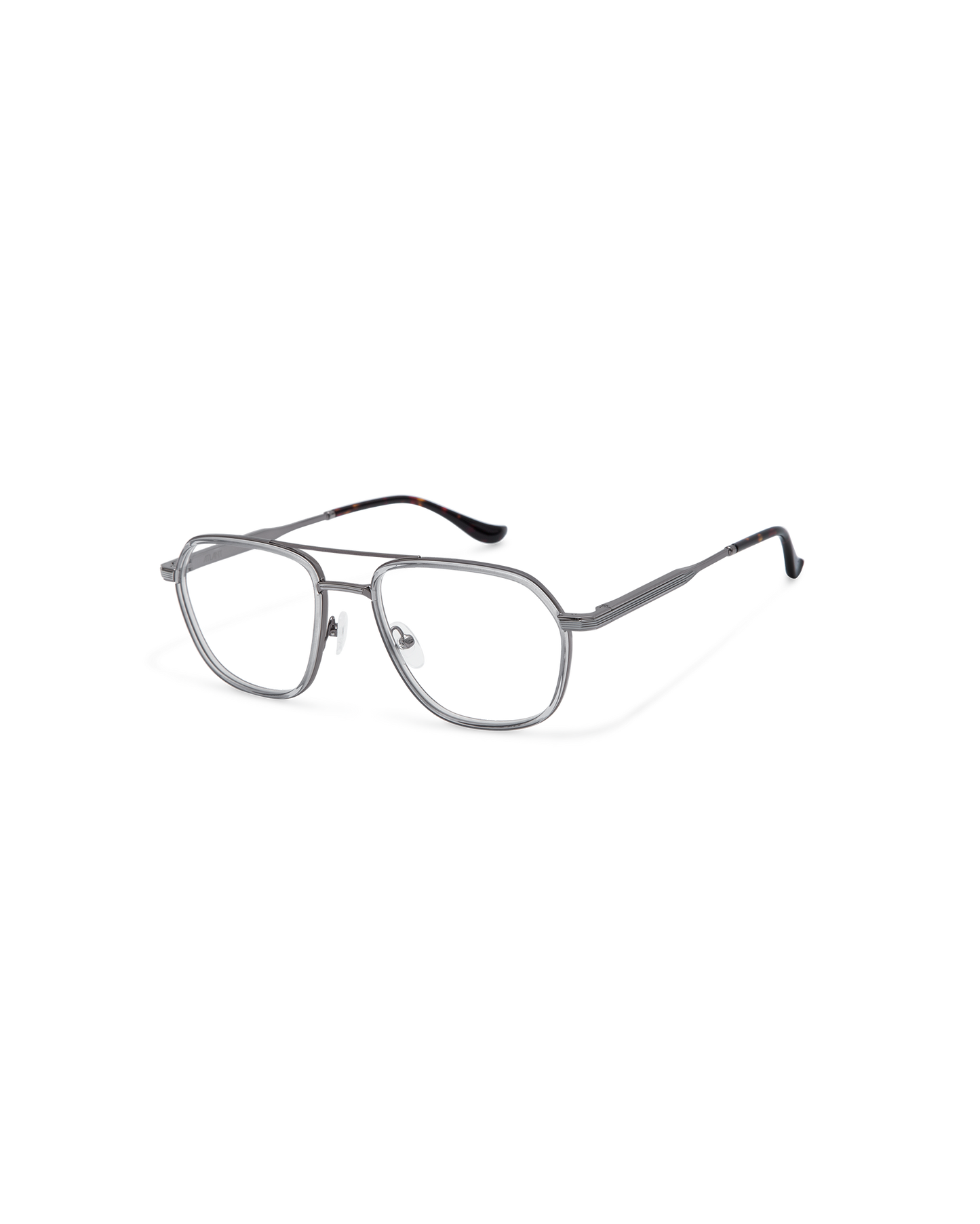 DENYS: Aviador Acetato-Metal Grigio optical glasses by ATLANT 12320