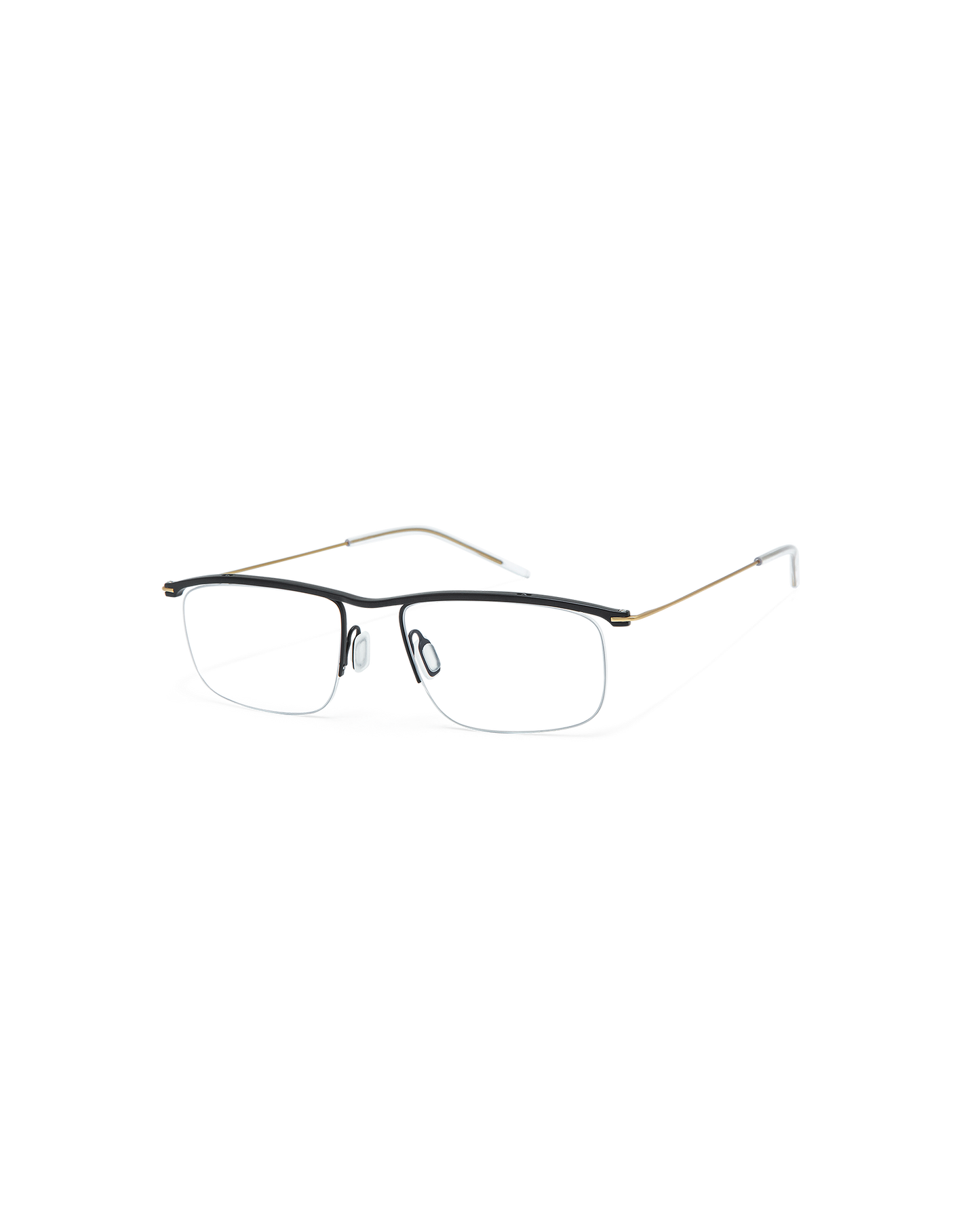 FUKS: Rectangular Titanio Noir optical glasses by ATLANT 10003