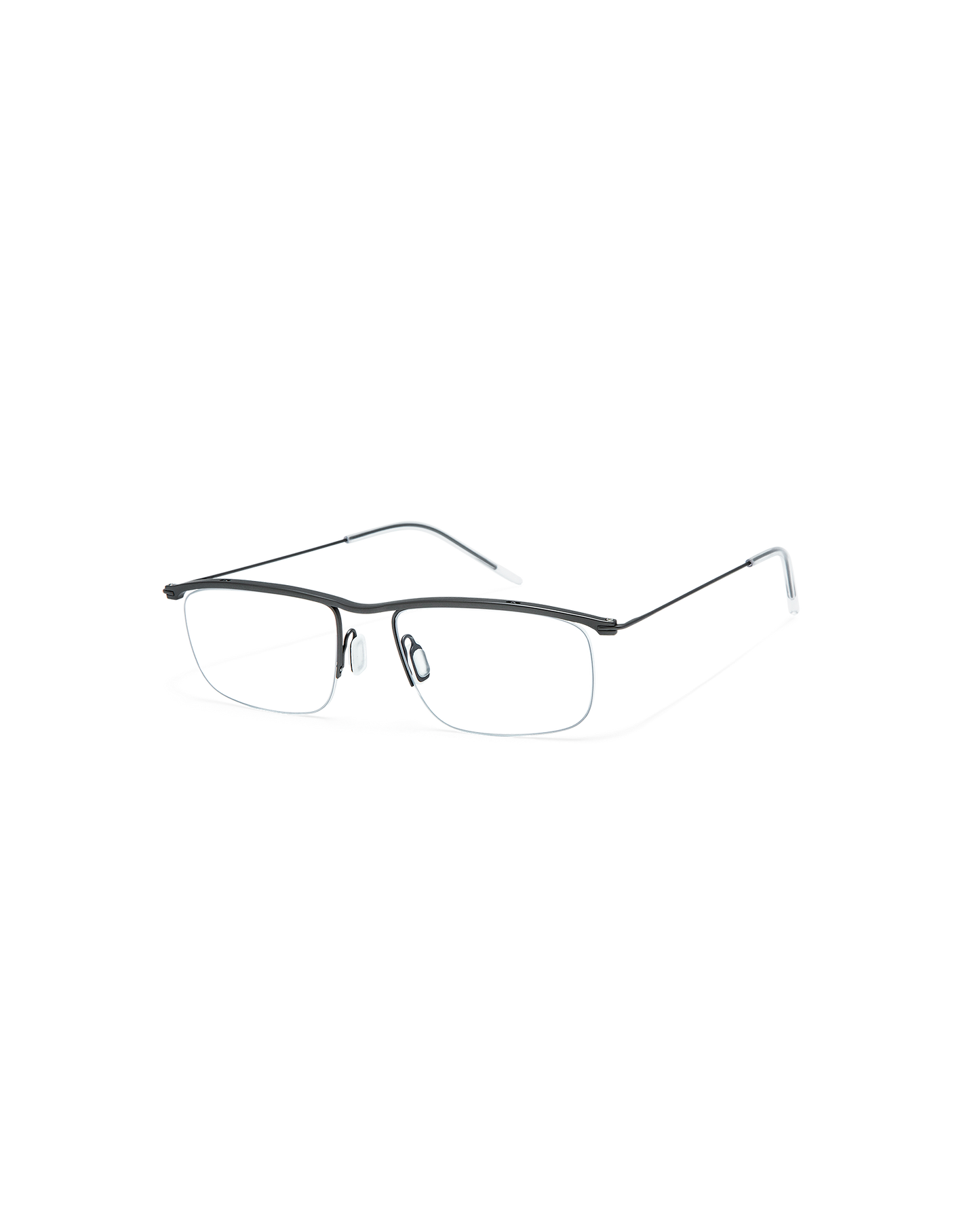 FUKS: Rectangular Titanio Dark Silver optical glasses by ATLANT 10006