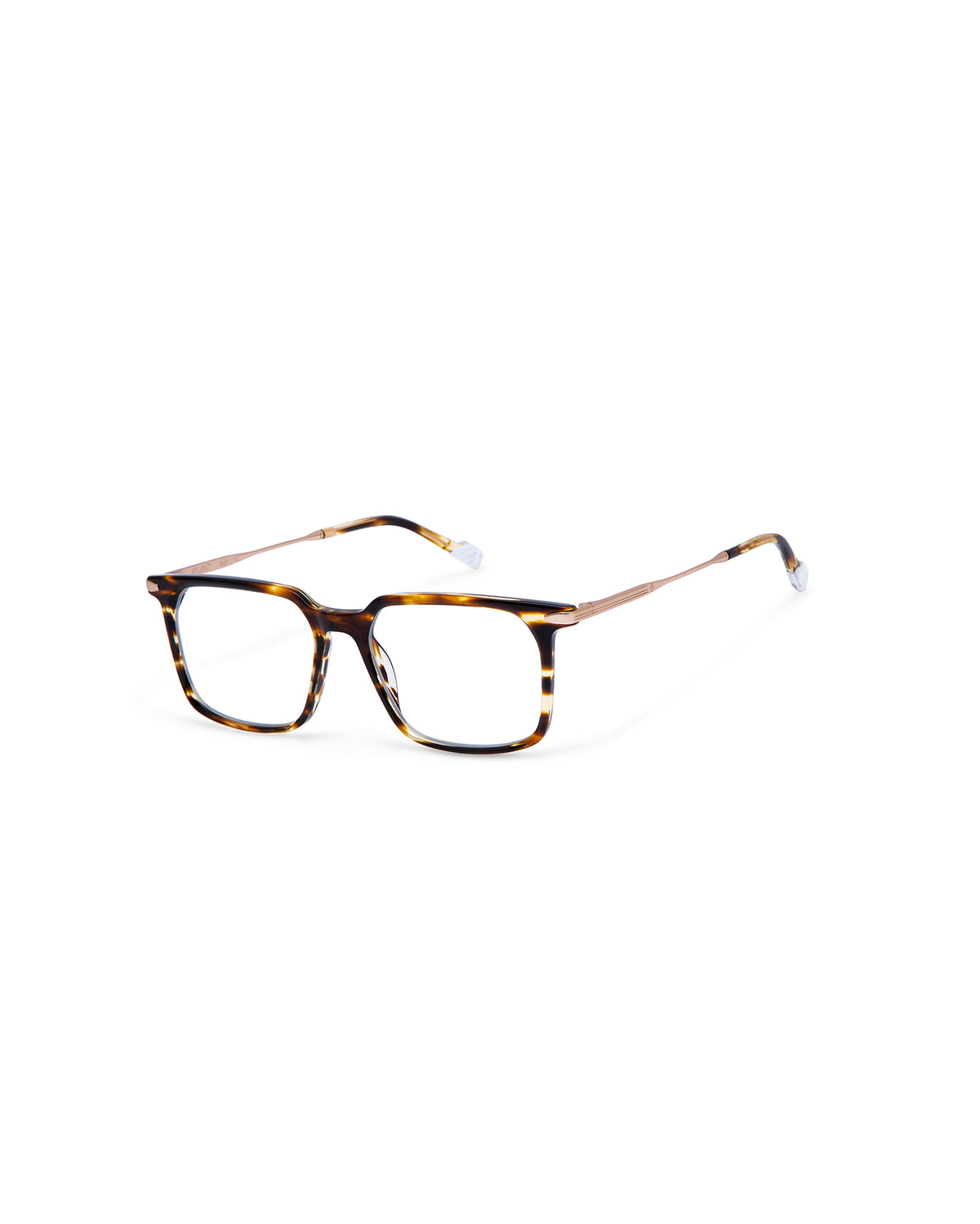 ROTTERDAM: Rectangular Acetato-Metal Havana optical glasses by ATLANT 7040