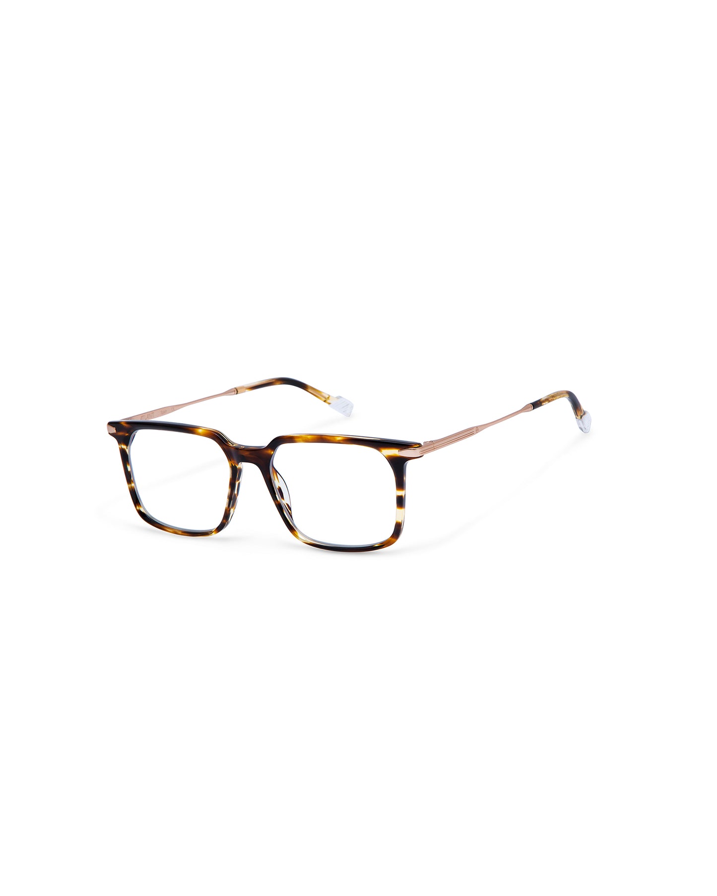 ROTTERDAM: Rectangular Acetato-Metal Havana optical glasses by ATLANT 7040