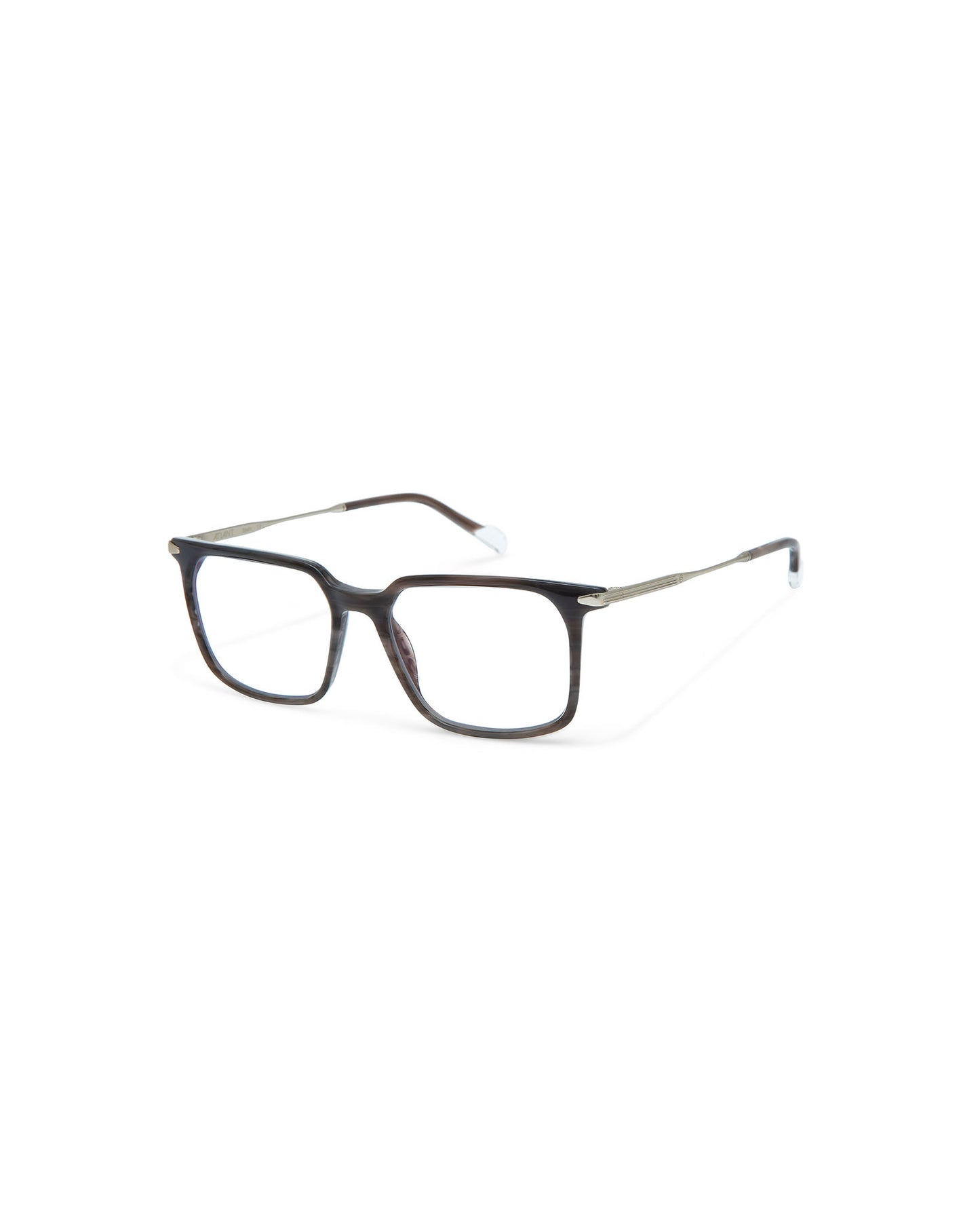 ROTTERDAM: Rectangular Acetato-Metal Grigio optical glasses by ATLANT 7043