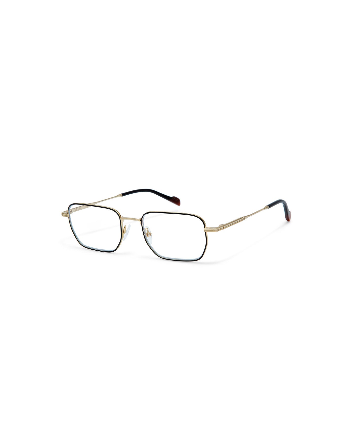 TOULON: Rectangular Metal Doré optical glasses by ATLANT 7070