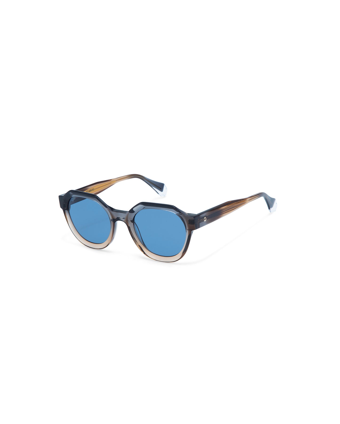 ZEPHYR: Redondas Acetato Marrón sunglasses by GIGI STUDIOS 4329