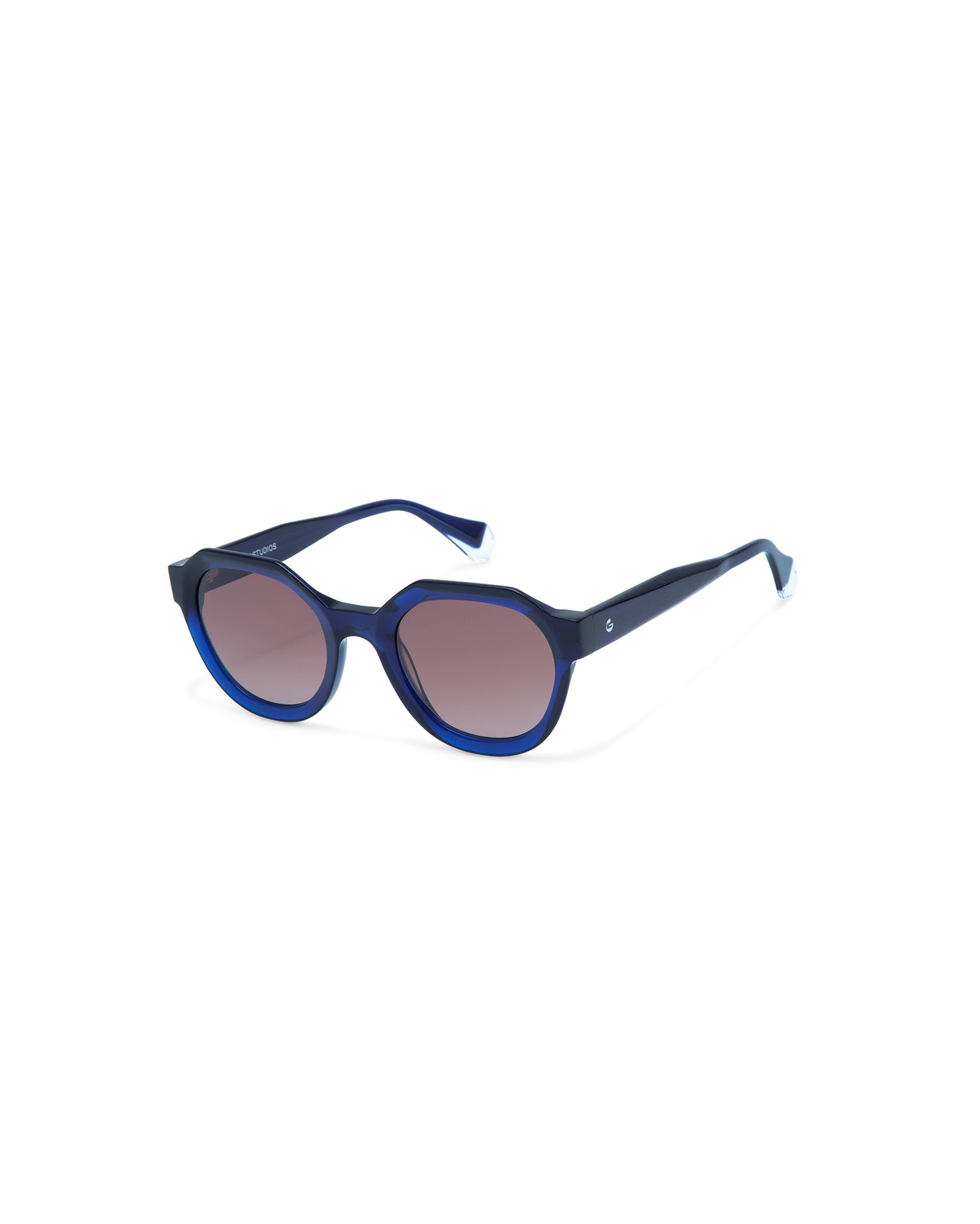 ZEPHYR: Redondas Acetato Azul sunglasses by GIGI STUDIOS 4178