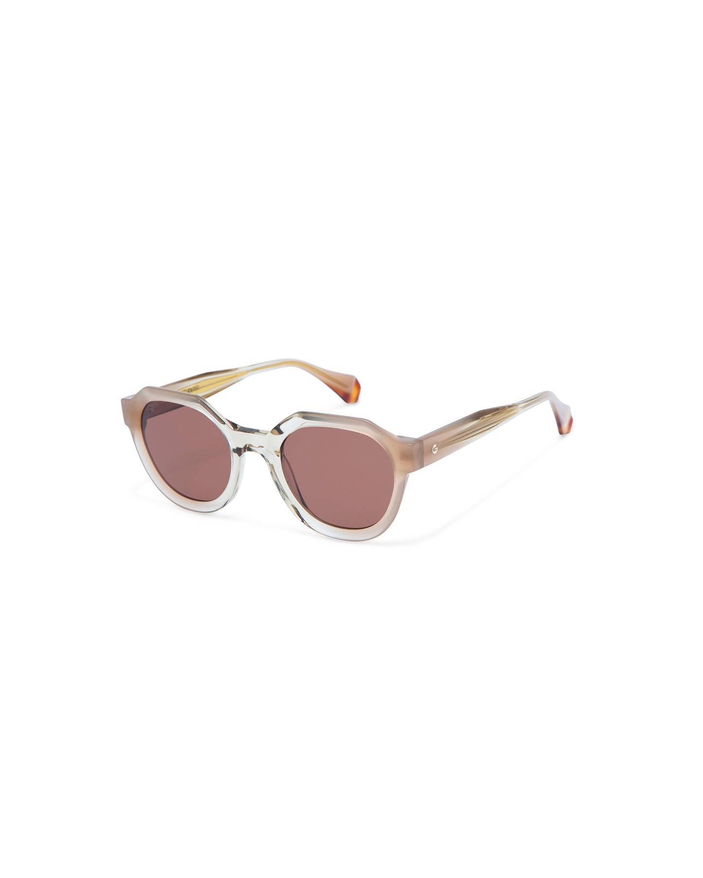 ZEPHYR: Redondas Acetato Blanco sunglasses by GIGI STUDIOS 4326