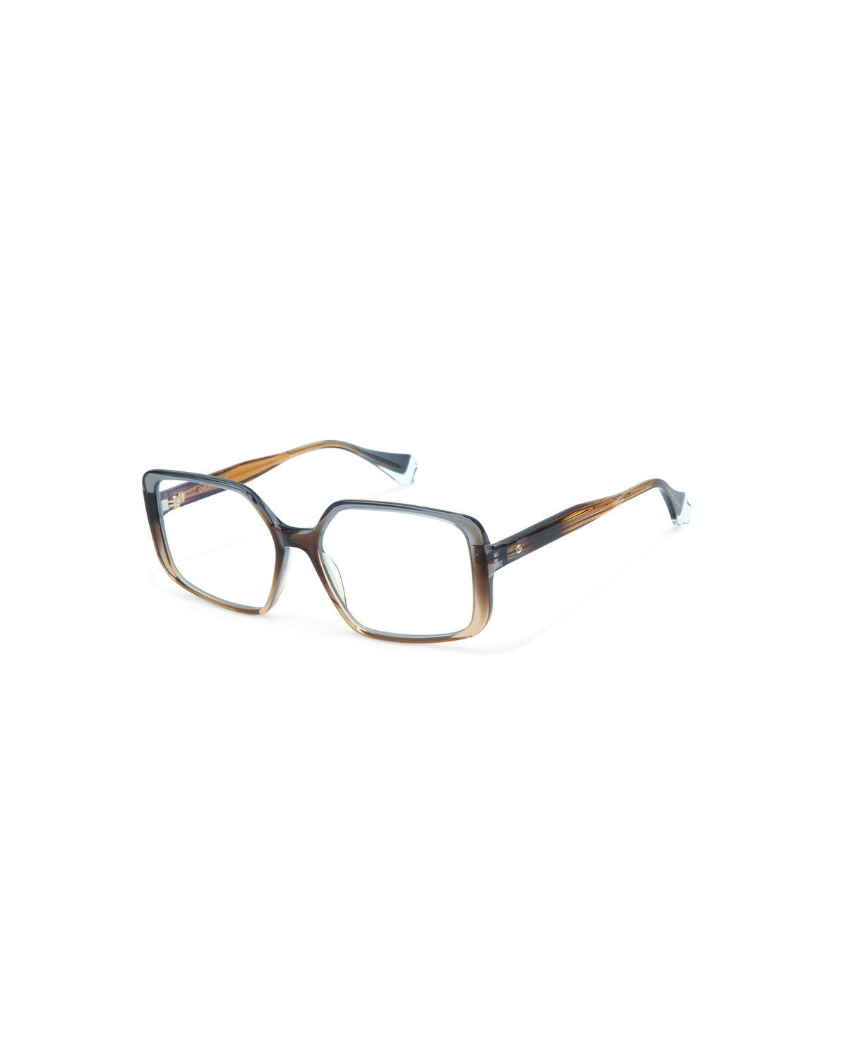 EVELINA: Cuadrada Acetato Marrón optical glasses by GIGI STUDIOS 4381