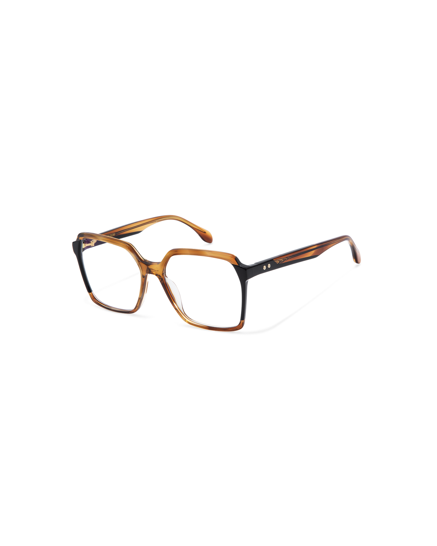 AHLIA: Cuadrada Acetato Marrón optical glasses by GIGI STUDIOS 13567