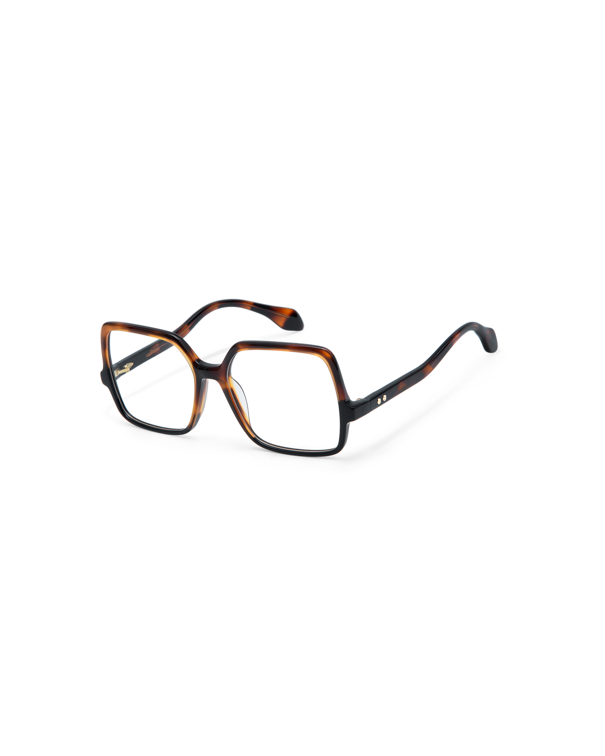 LEVONA: Cuadrada Acetato Havana optical glasses by GIGI STUDIOS 14540