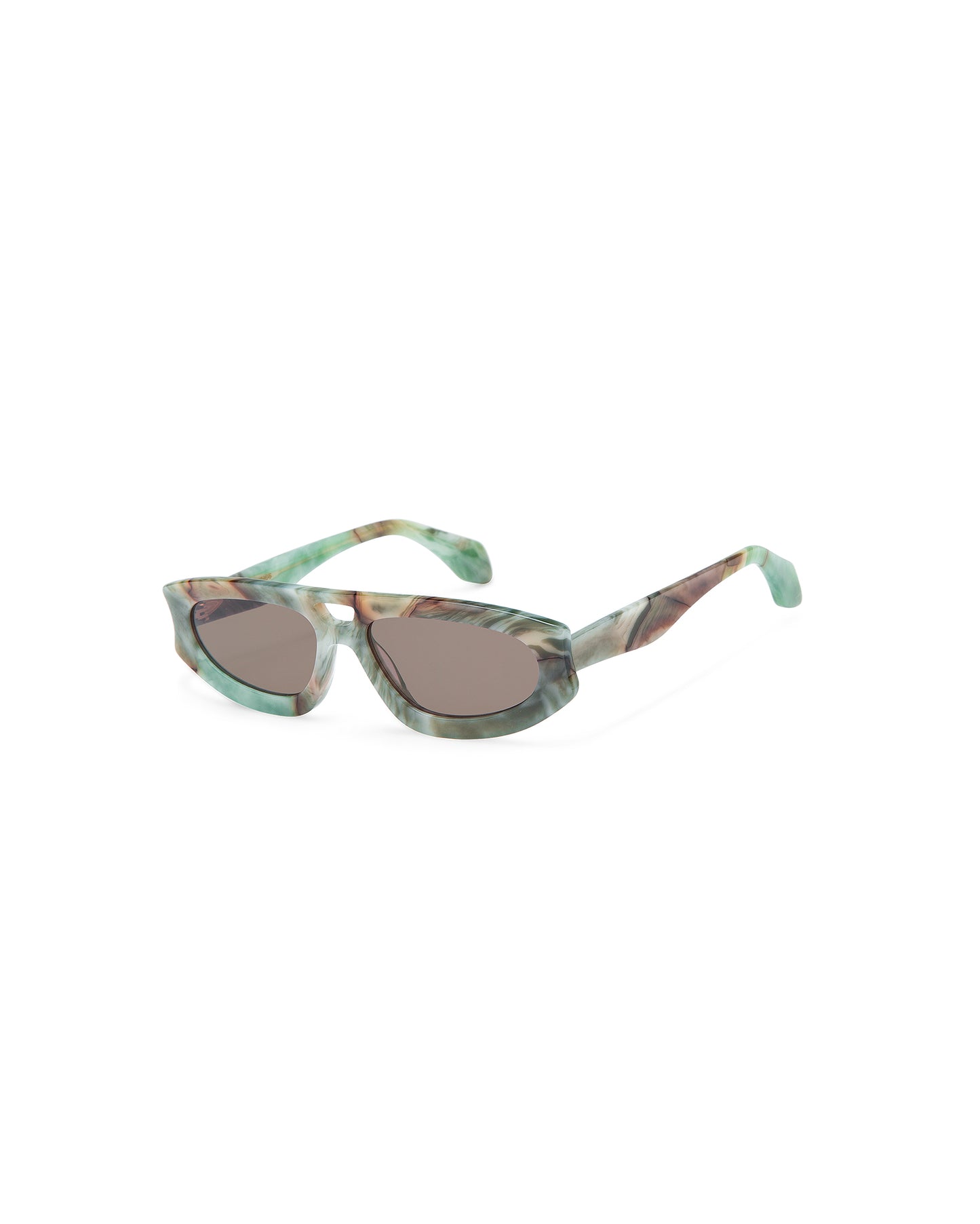 ABYSS: Ovaladas Acetato Verde sunglasses by GIGI STUDIOS 8121