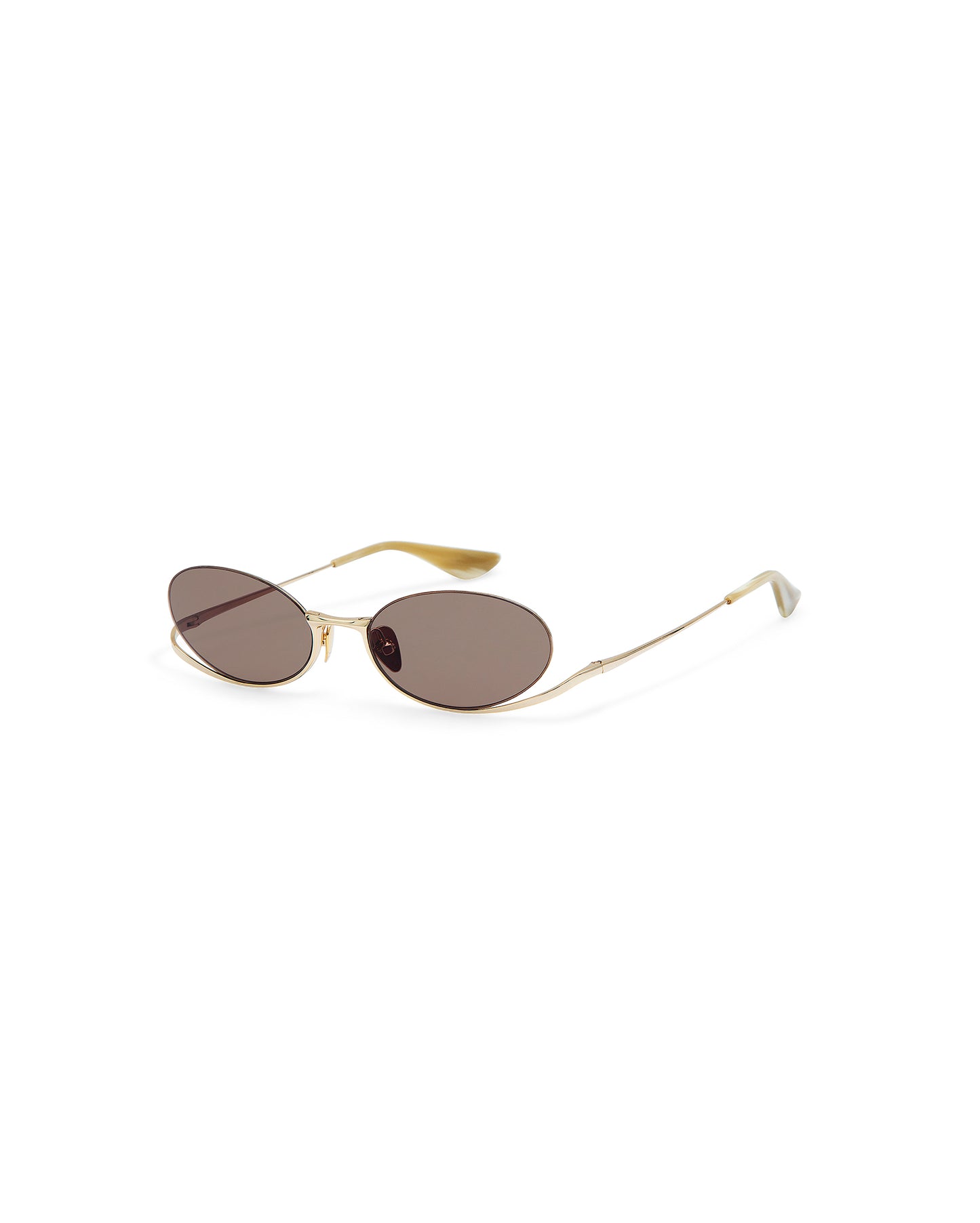 SHIMMER: Redondas Metal Doré sunglasses by GIGI STUDIOS 8127