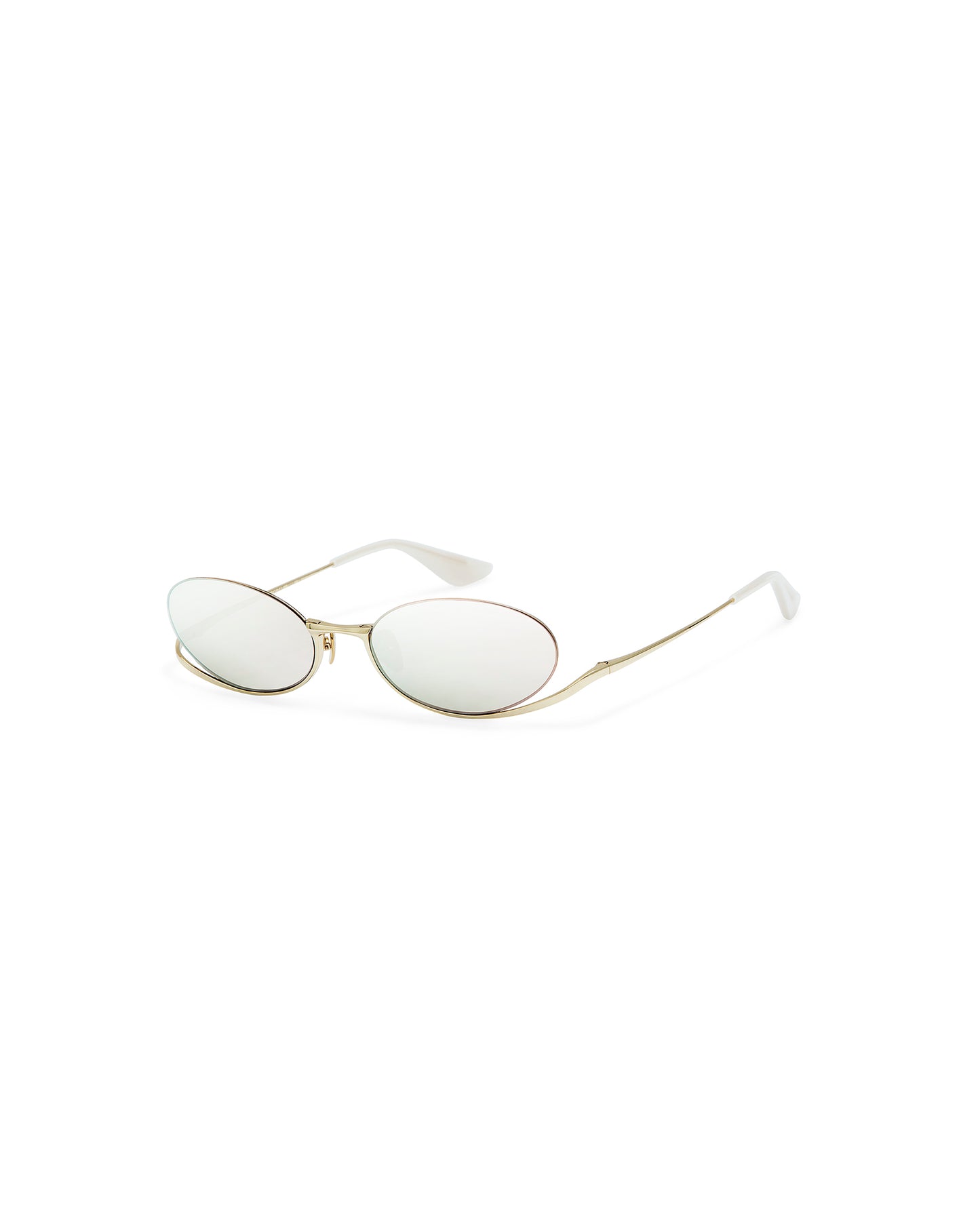 SHIMMER: Redondas Metal Doré sunglasses by GIGI STUDIOS 8128