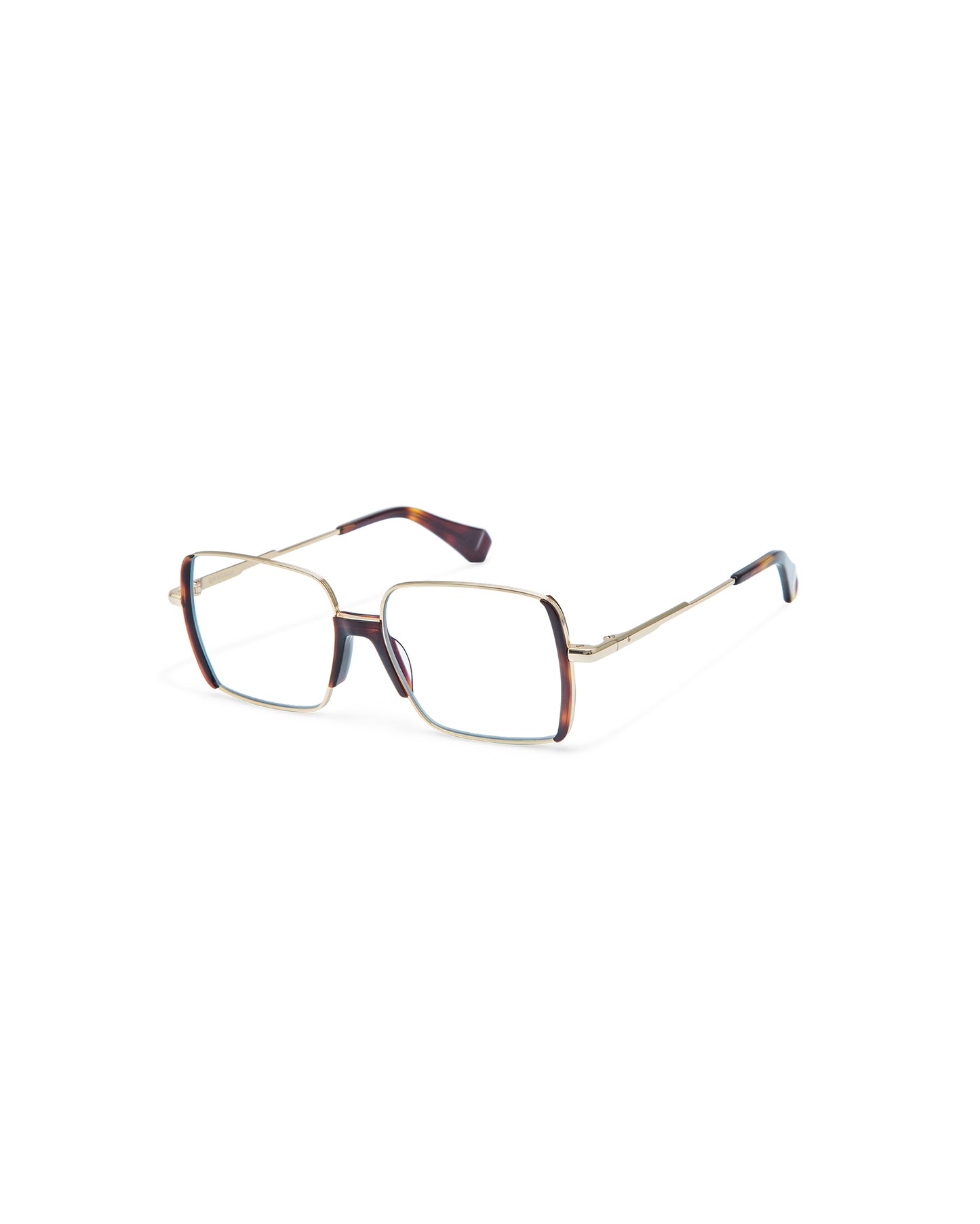 KALON: Cuadrada Acetato-Metal Havana optical glasses by GIGI STUDIOS 4277