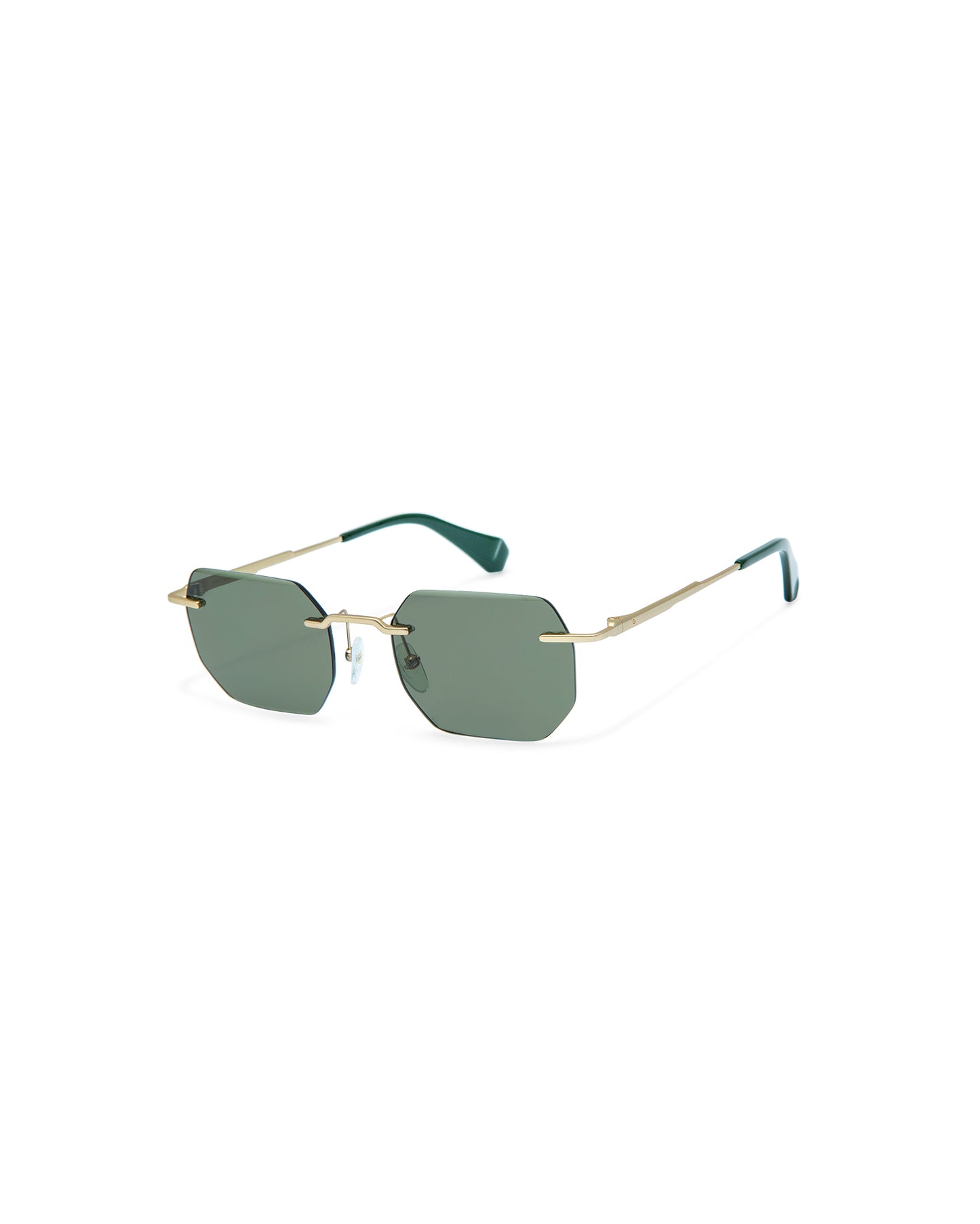 MEVAK: Rectangular Metal Doré sunglasses by GIGI STUDIOS 4283