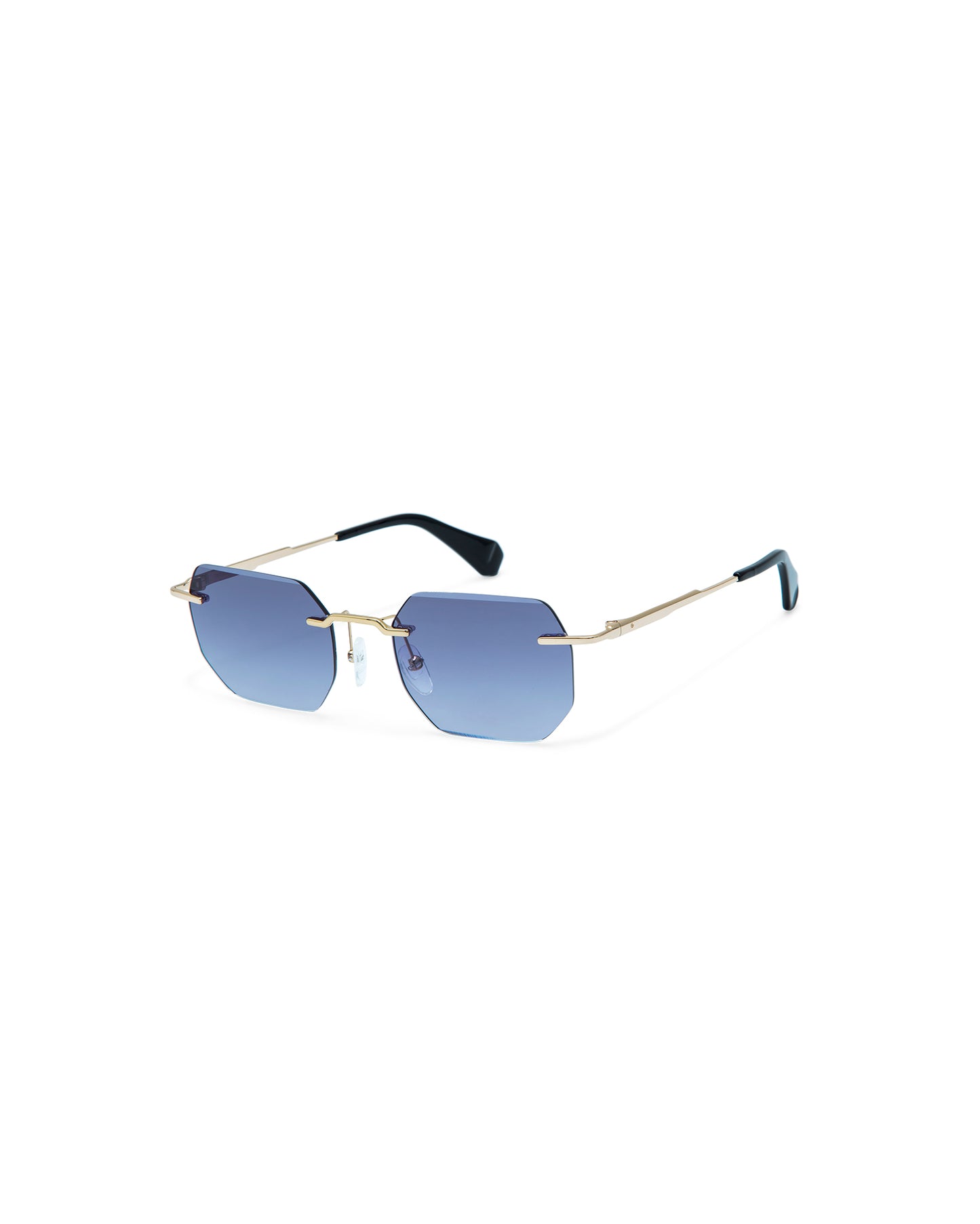MEVAK: Rectangular Metal Doré sunglasses by GIGI STUDIOS 4454
