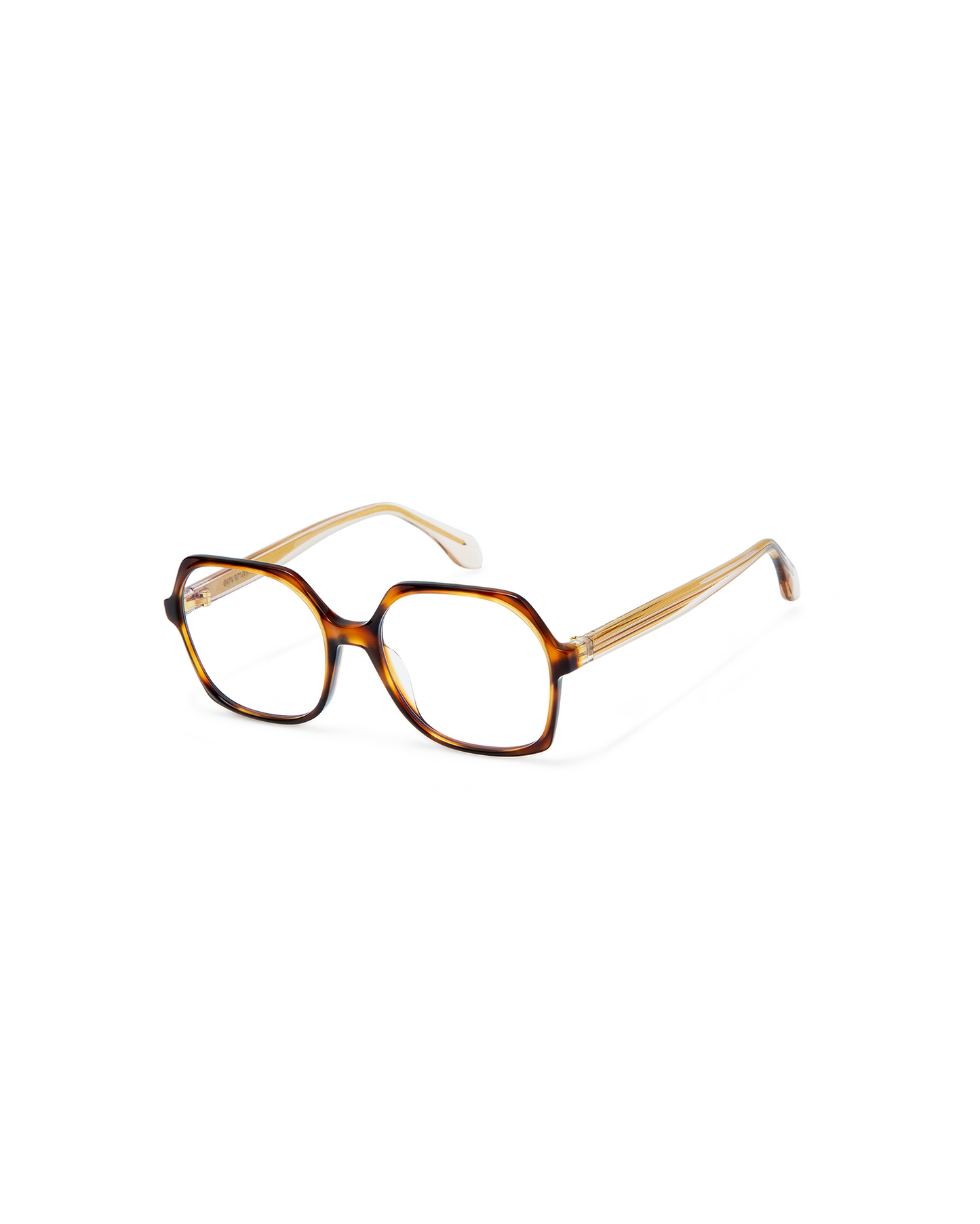 EYA: Geométricas Acetato Havana optical glasses by GIGI STUDIOS 8886