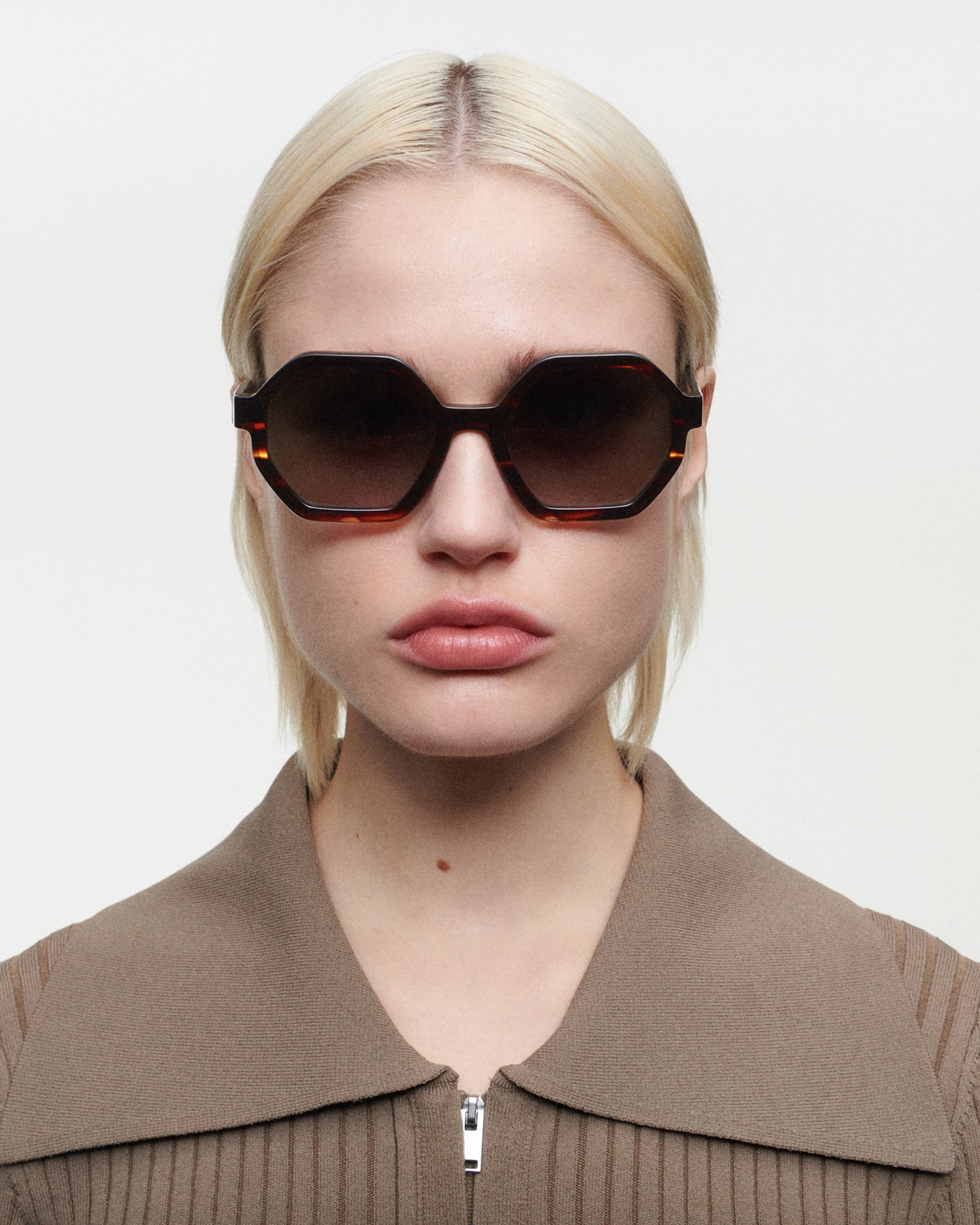 SHIRLEY: Geométricas Acetato Marrón sunglasses by GIGI STUDIOS 1701